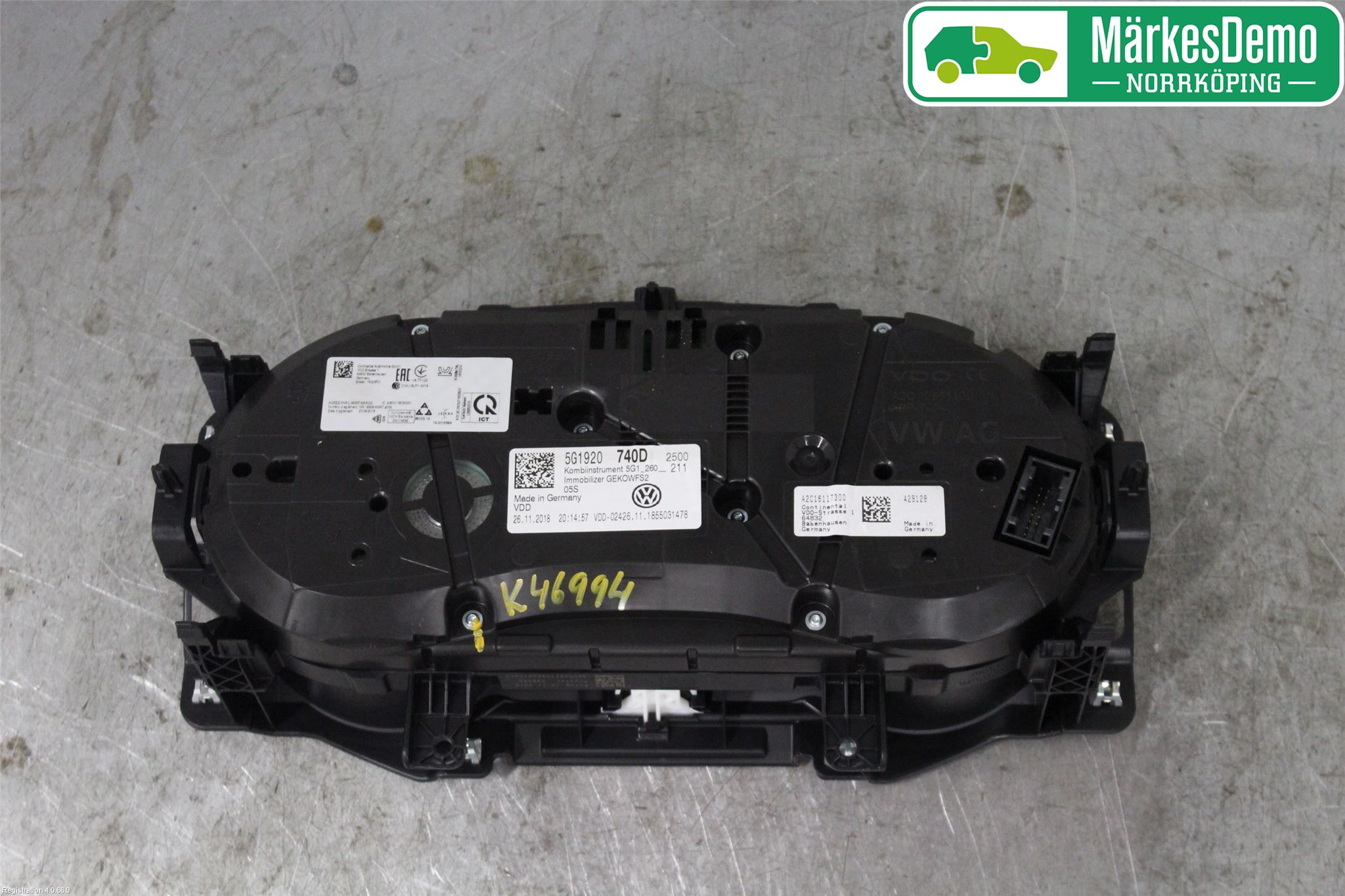 Volkswagen VW GOLF / E-GOLF VII 13-20 Instrument Komb