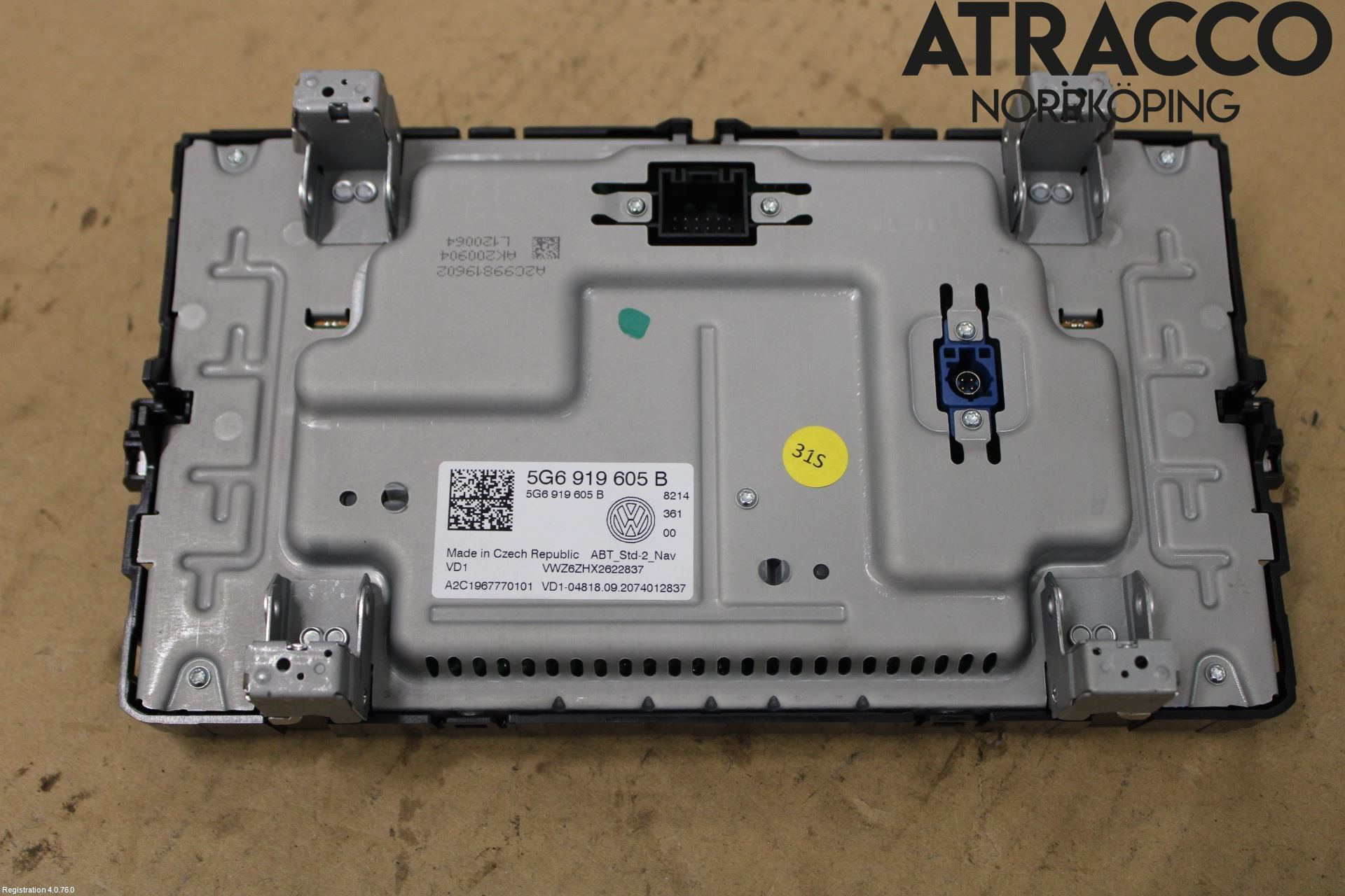 Volkswagen VW PASSAT 15-19 Multifunktionsdisplay