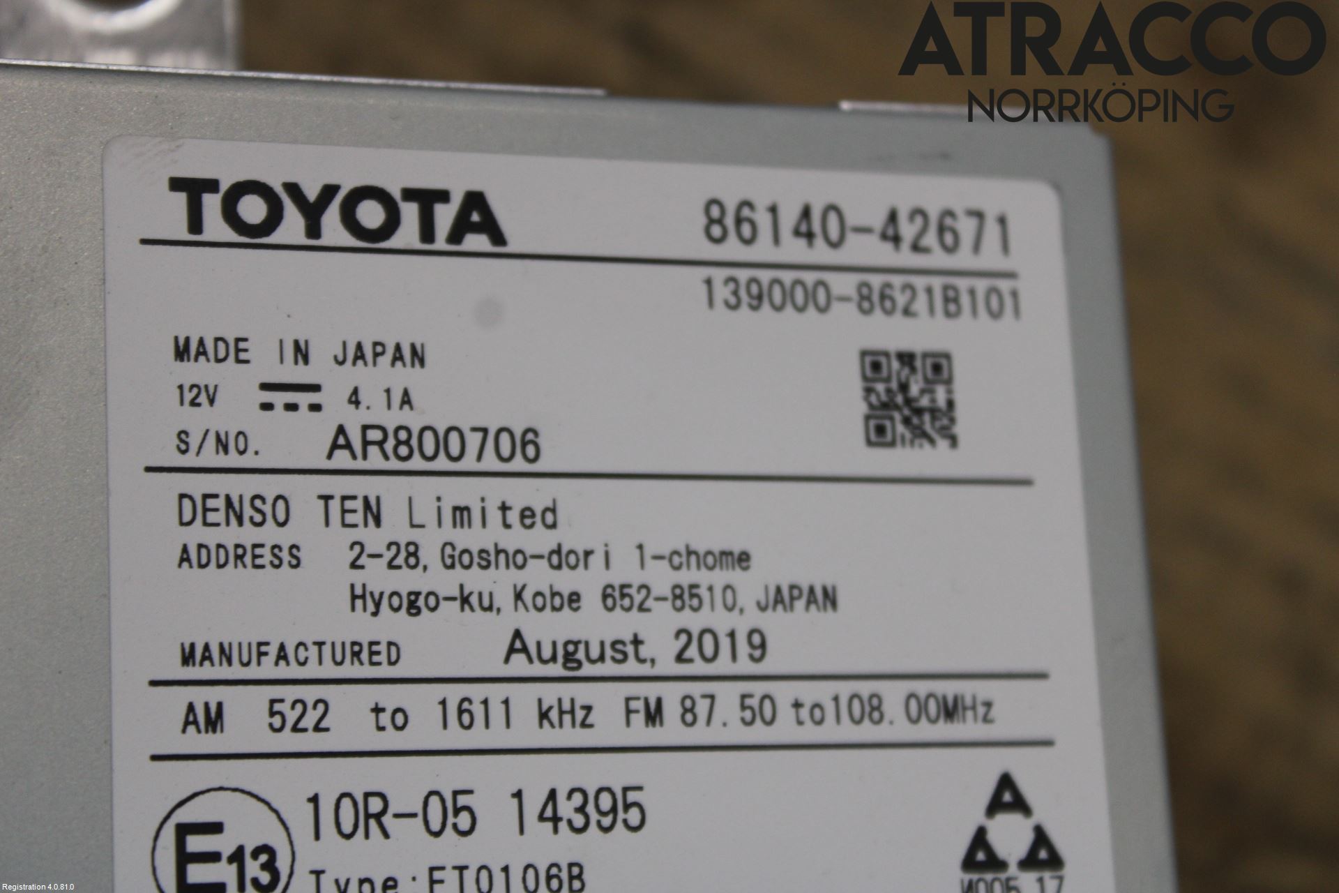 Toyota RAV4 19- Cd Radio - Multimediapanel