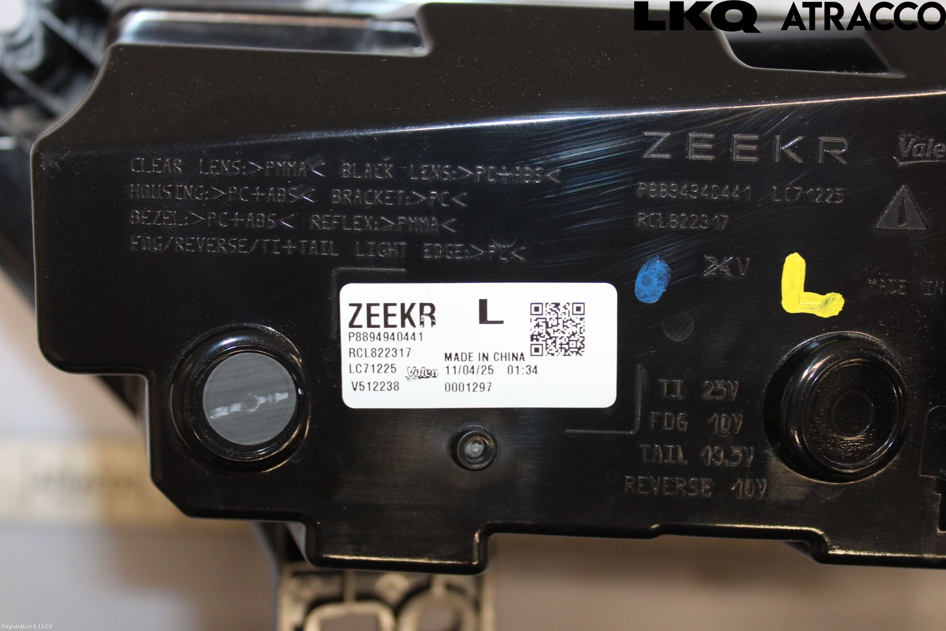 Övriga ZEEKR 7X 25->> Dimljus/Reflex Bak
