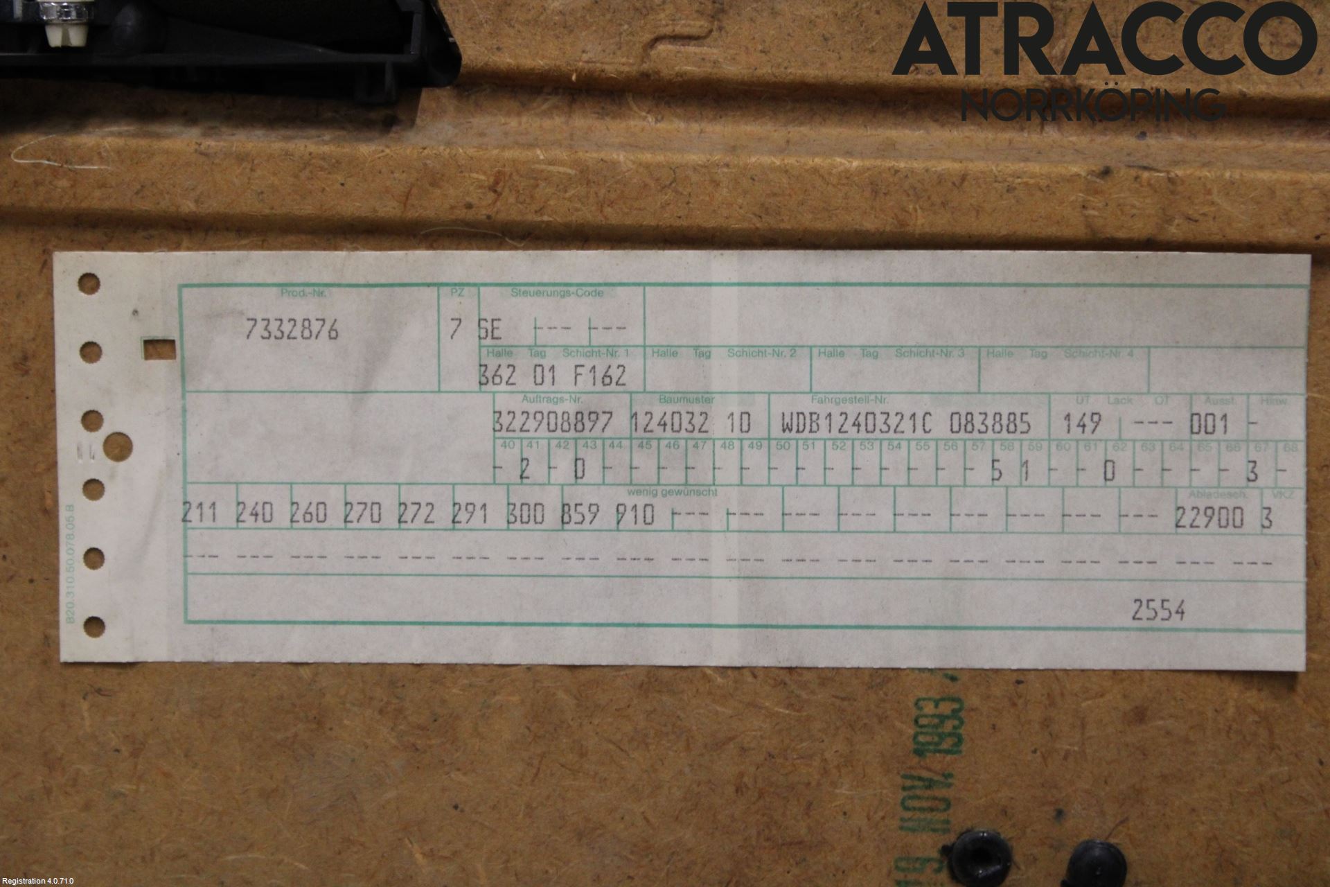 Mercedes-Benz MB 200-500  (W124) 86-96 Dörrklädsel Vä