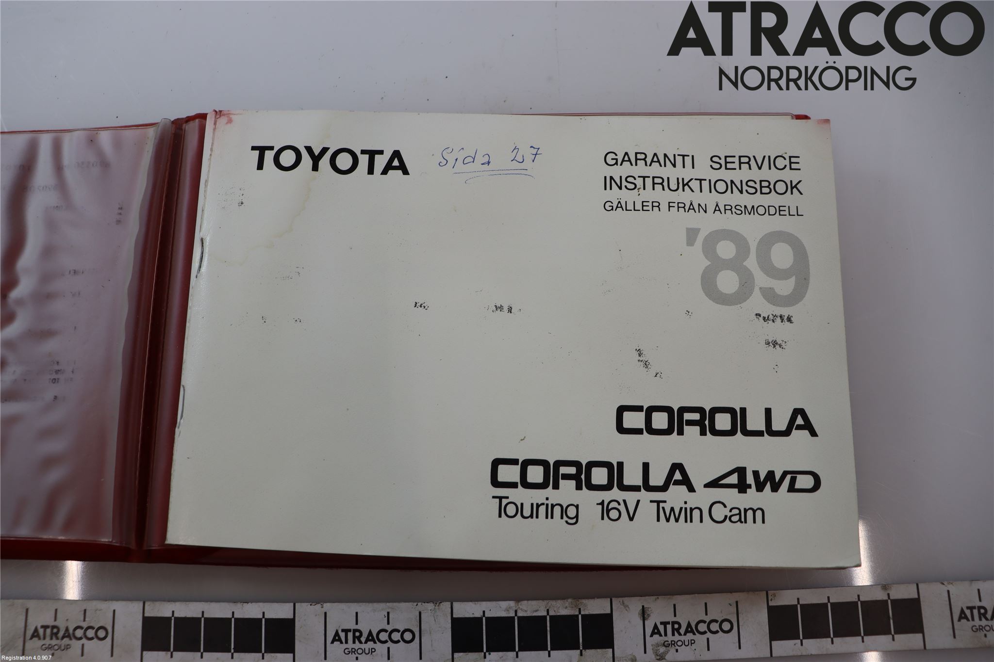 Toyota COROLLA 88-92 Instruktionsbok