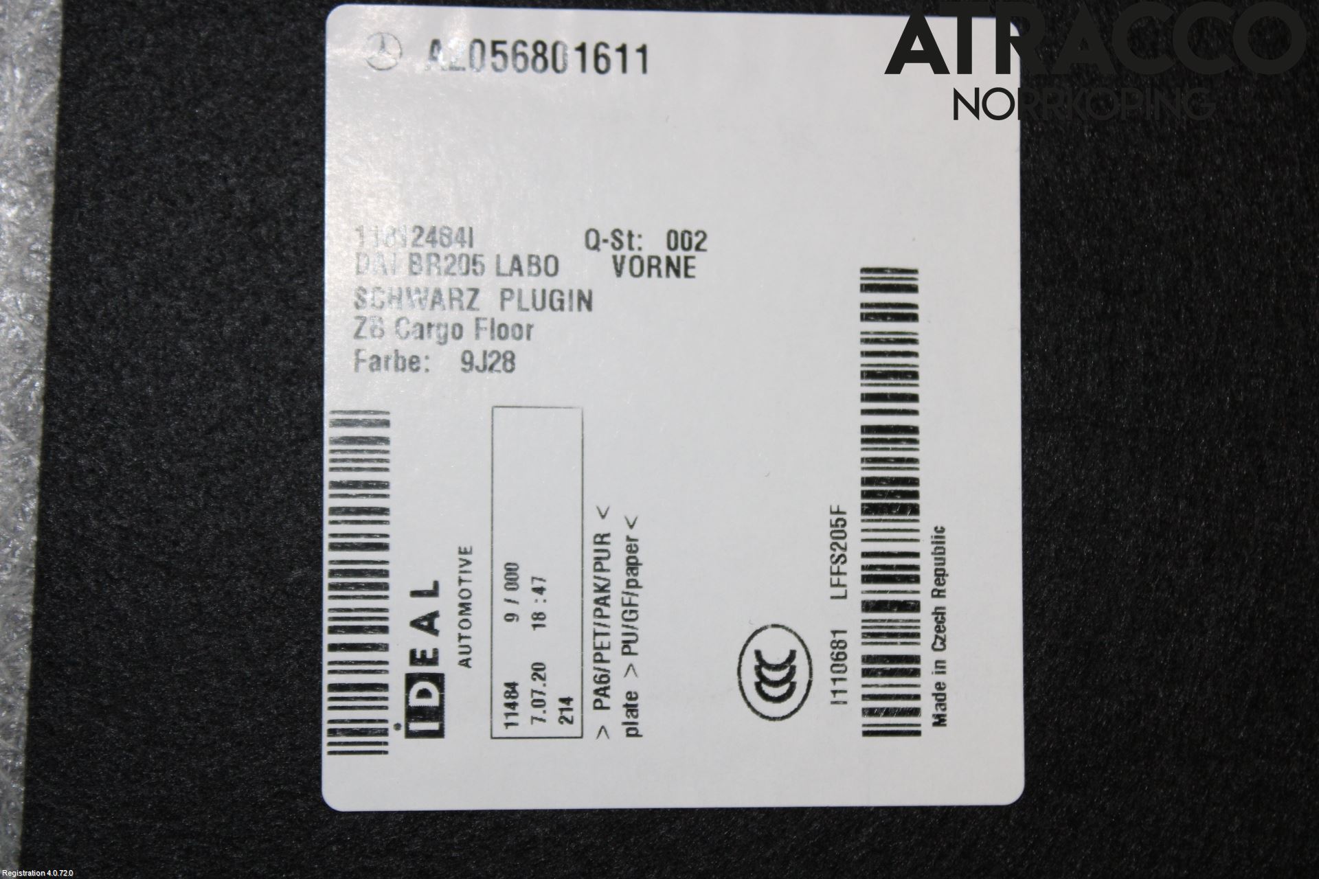 Mercedes-Benz MB C-KLASS (W205) 14-21 Bagage Golv