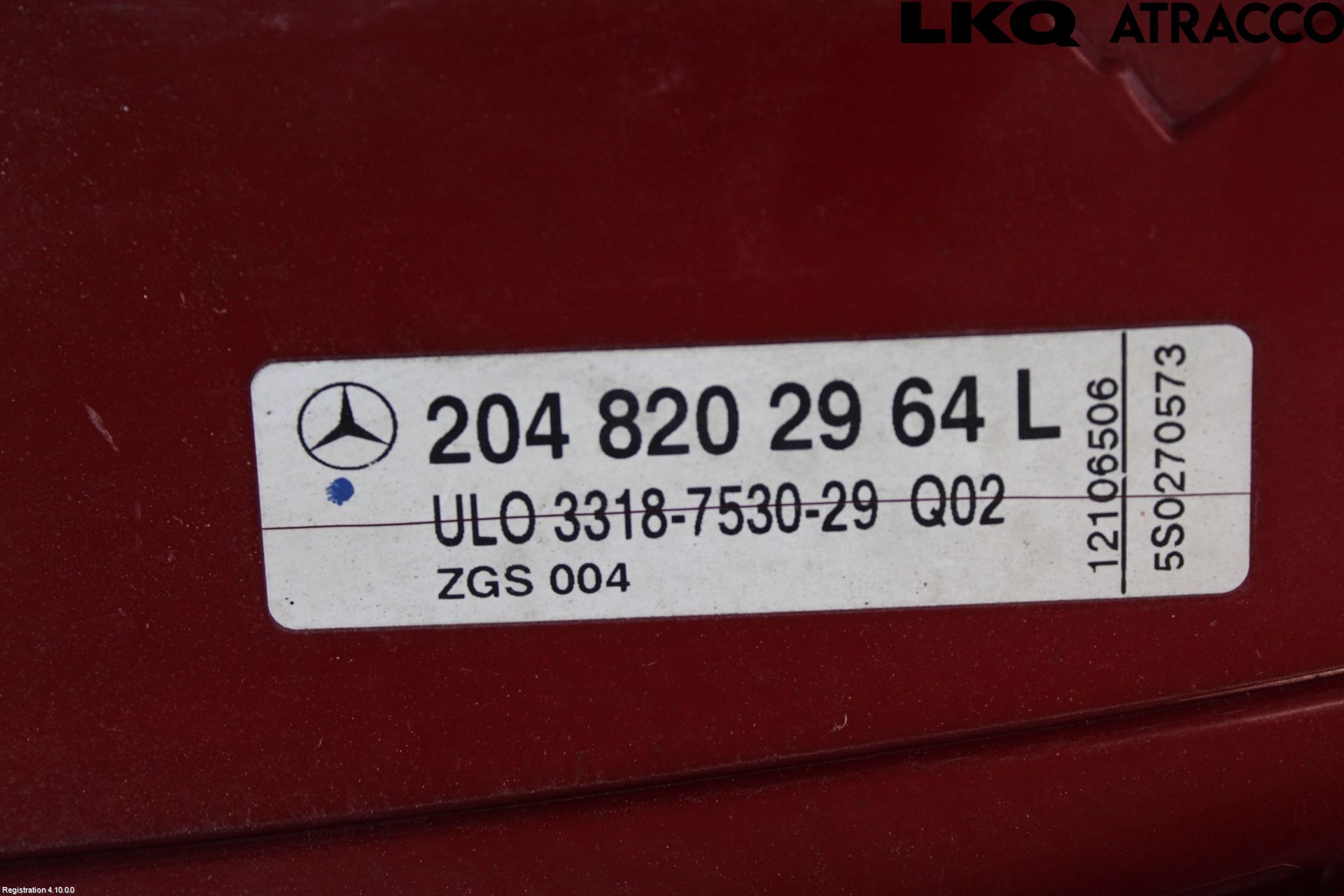 Mercedes-Benz MB C-KLASS (W204) 07-15 Bakljus Vänster