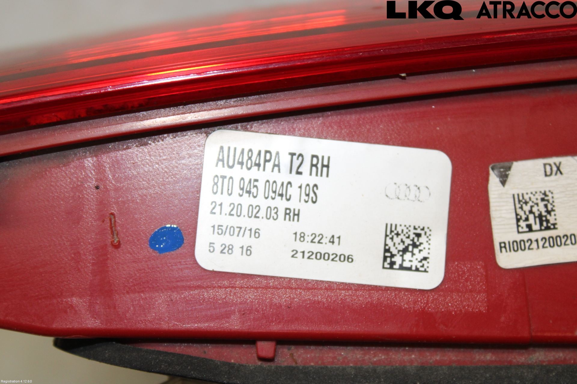 Audi A5 07-16 Bakljus Lucka Hö