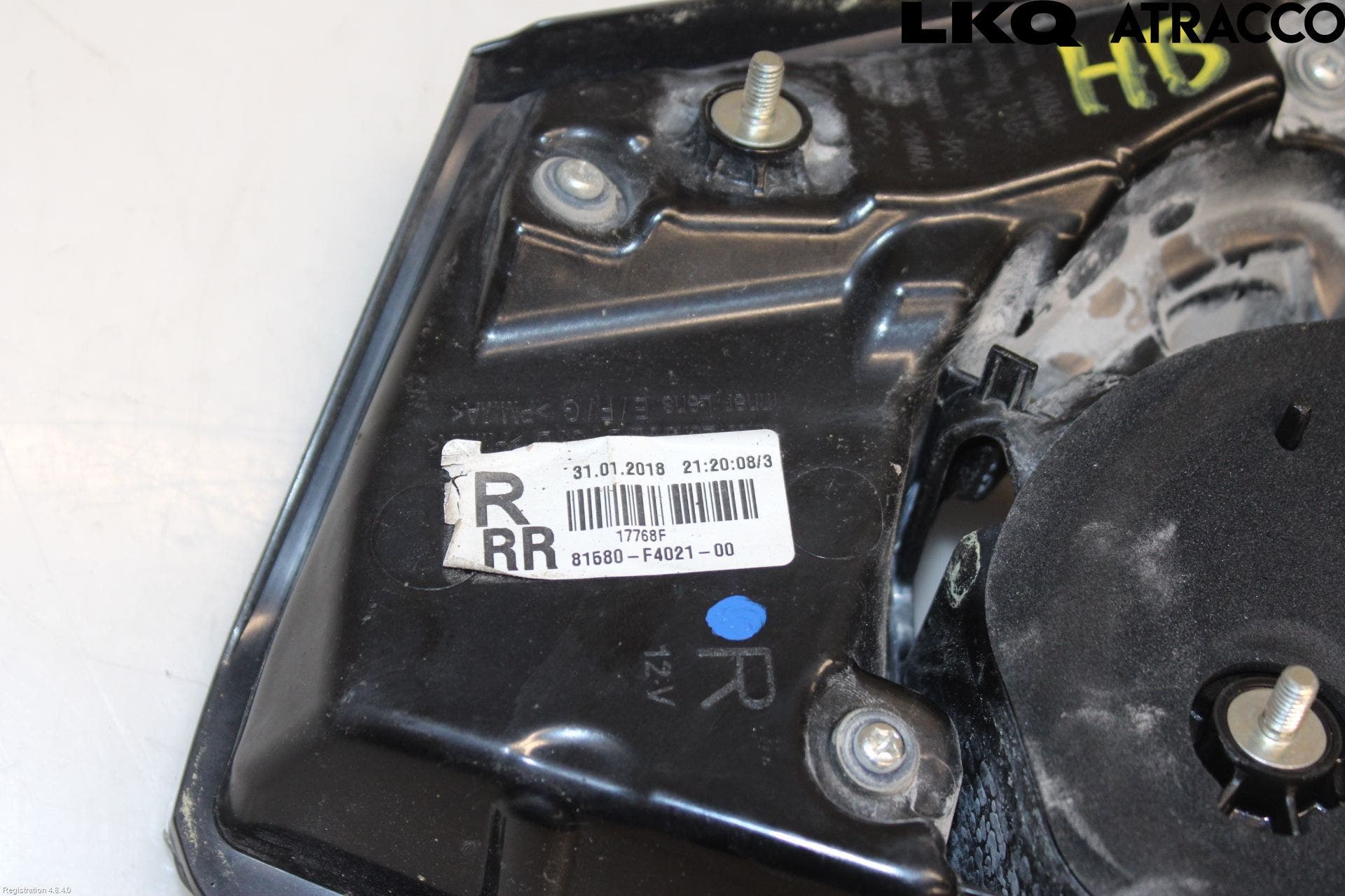 Toyota C-HR 16-23 Bakljus Lucka Hö