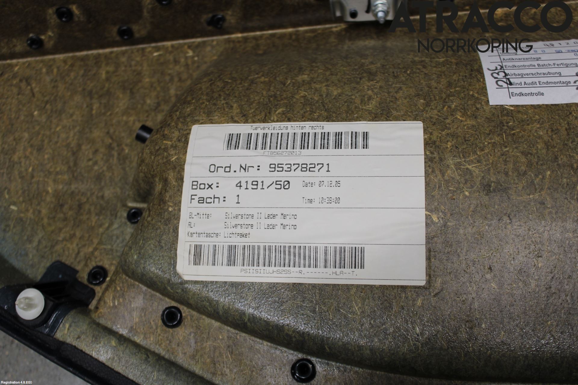 BMW 5 E60/61 Sed/Tou 02-10 Dörrklädsel Hö