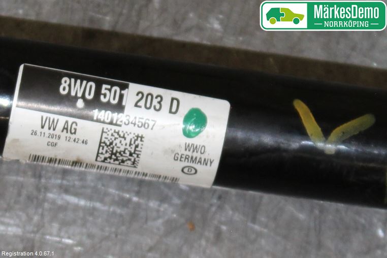 Audi A4/S4 B9 20- Drivaxel Bak Vänster