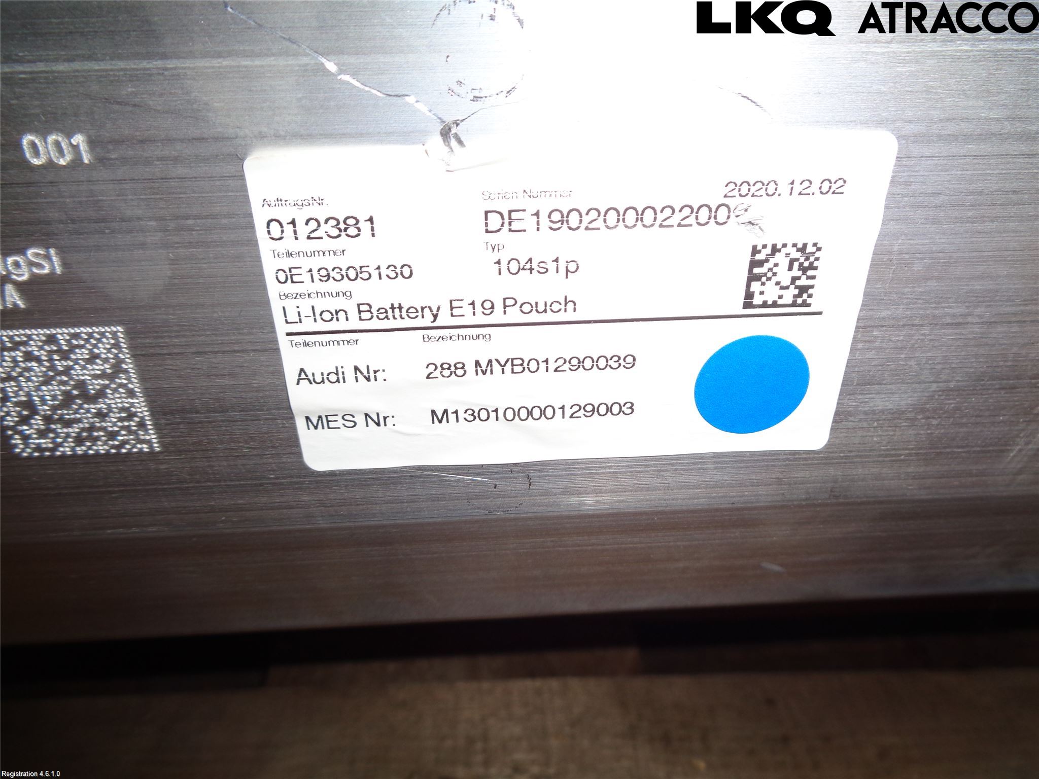 Audi A6 F2/C8 19- Batteri Högspänning