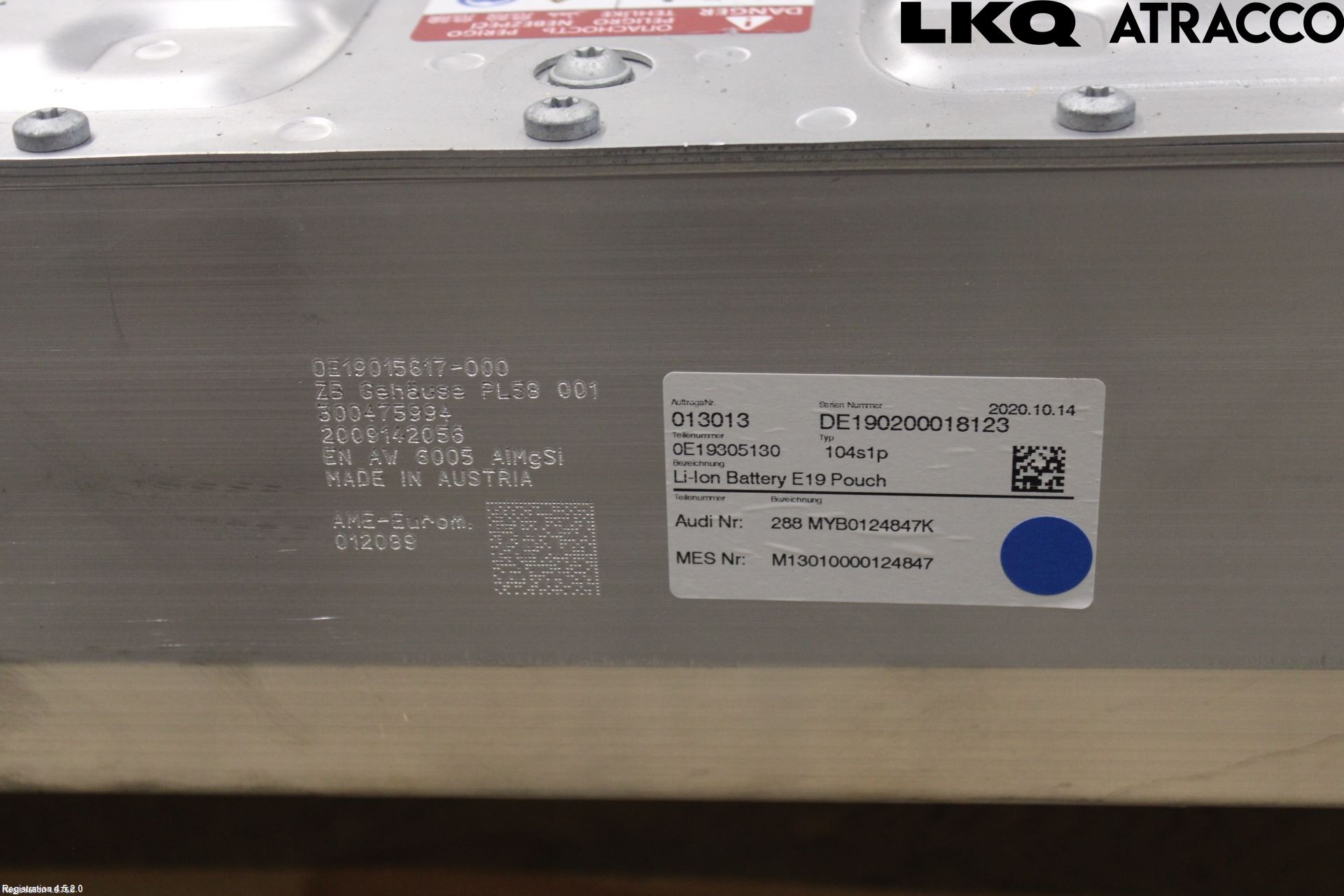 Audi A6 F2/C8 19- Batteri Högspänning