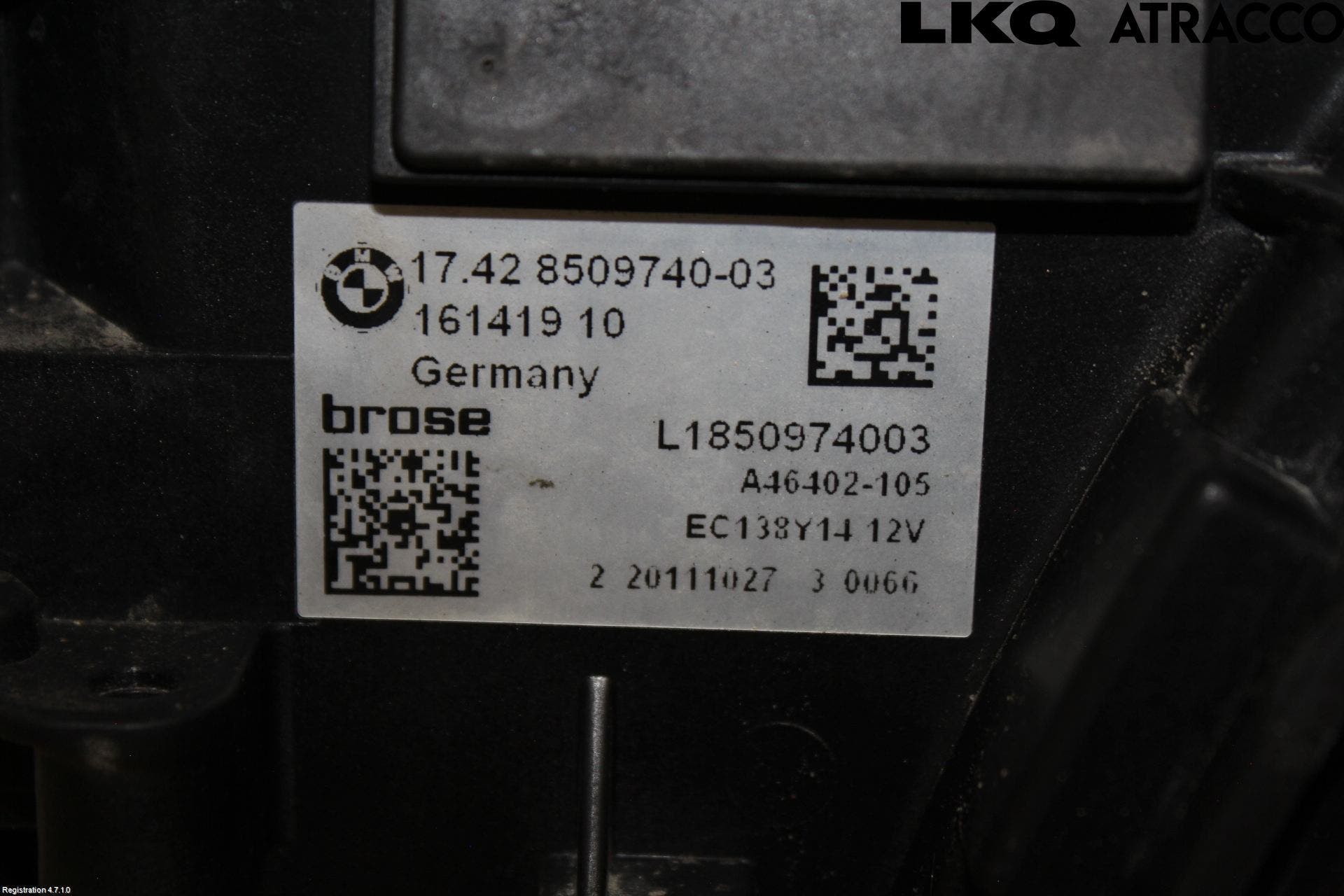 BMW 5 F10/F11/F18 09-17 Kylfläkt El