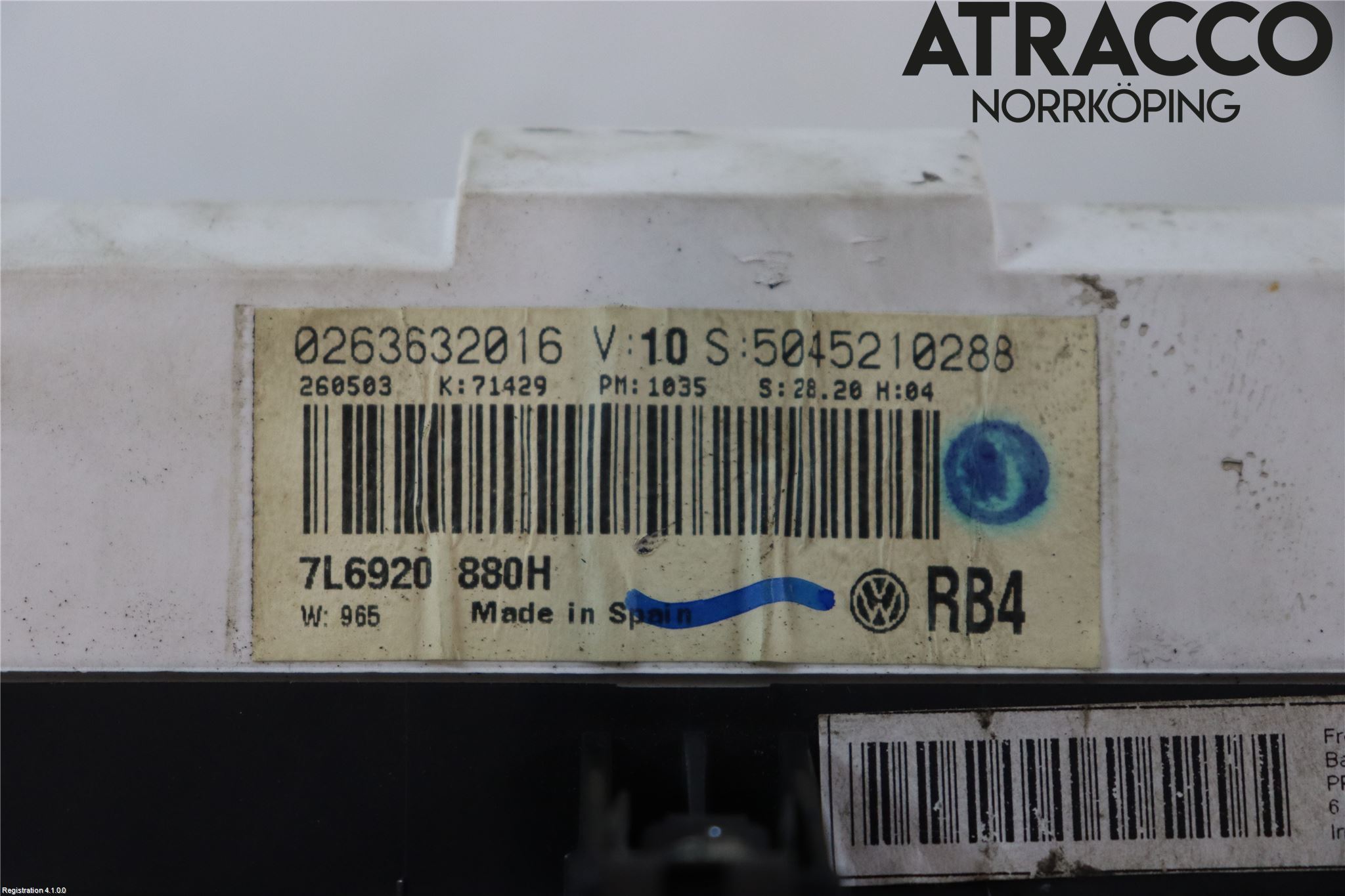 Volkswagen VW TOUAREG 7L 03-10 Instrument Komb