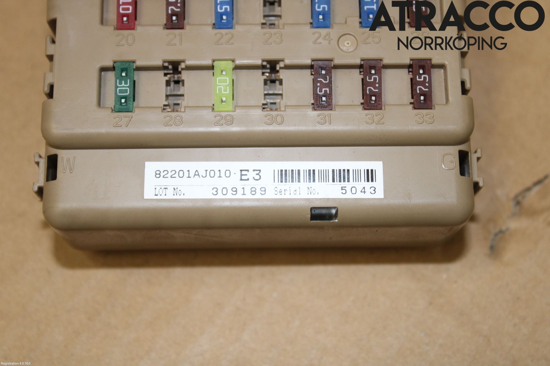 Subaru OUTBACK 10-15 Säkringsdosa-Elcentral