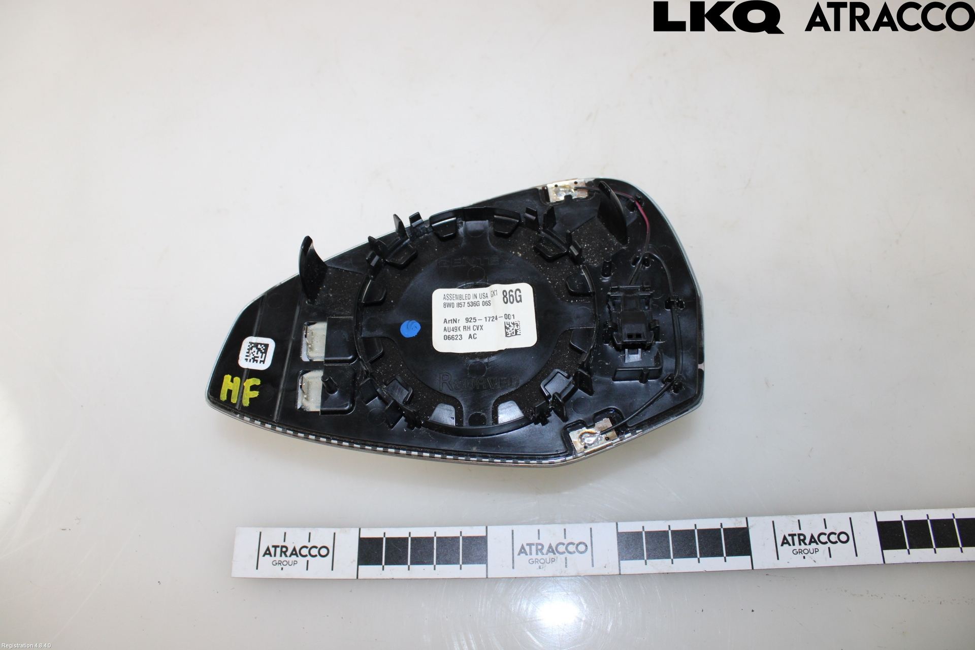 Audi A4/S4 B9 20- Spegelglas Hö