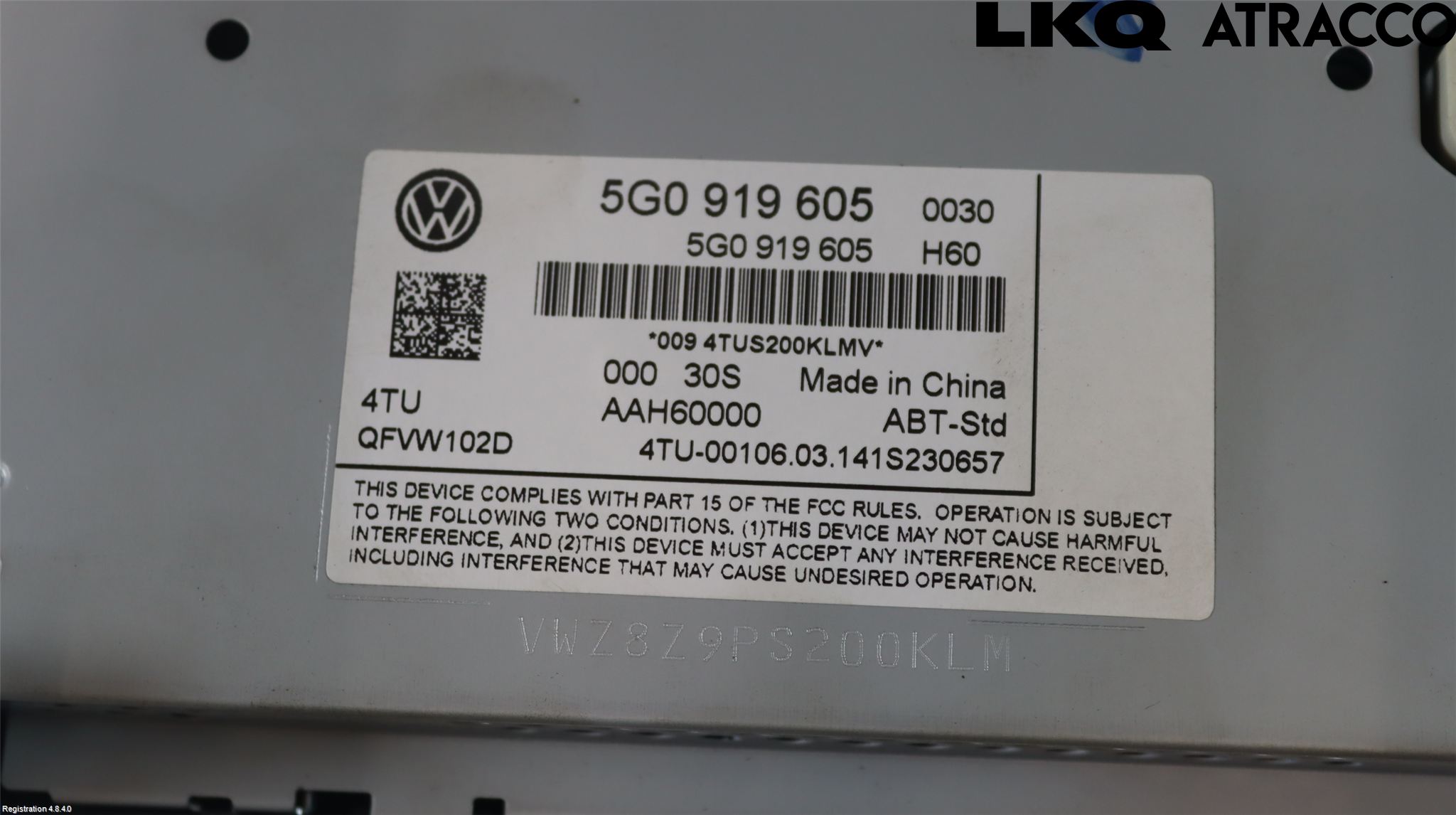 Volkswagen VW GOLF / E-GOLF VII 13-20 Multifunktionsdisplay