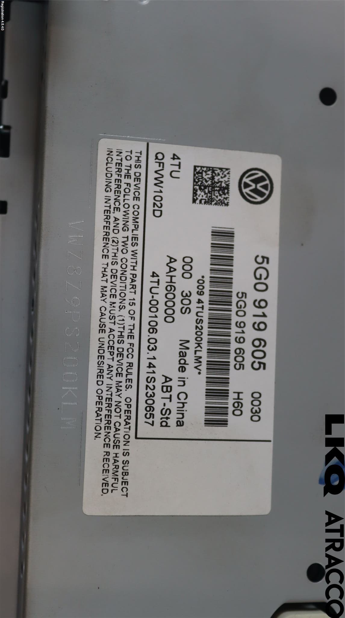 Volkswagen VW GOLF / E-GOLF VII 13-20 Multifunktionsdisplay