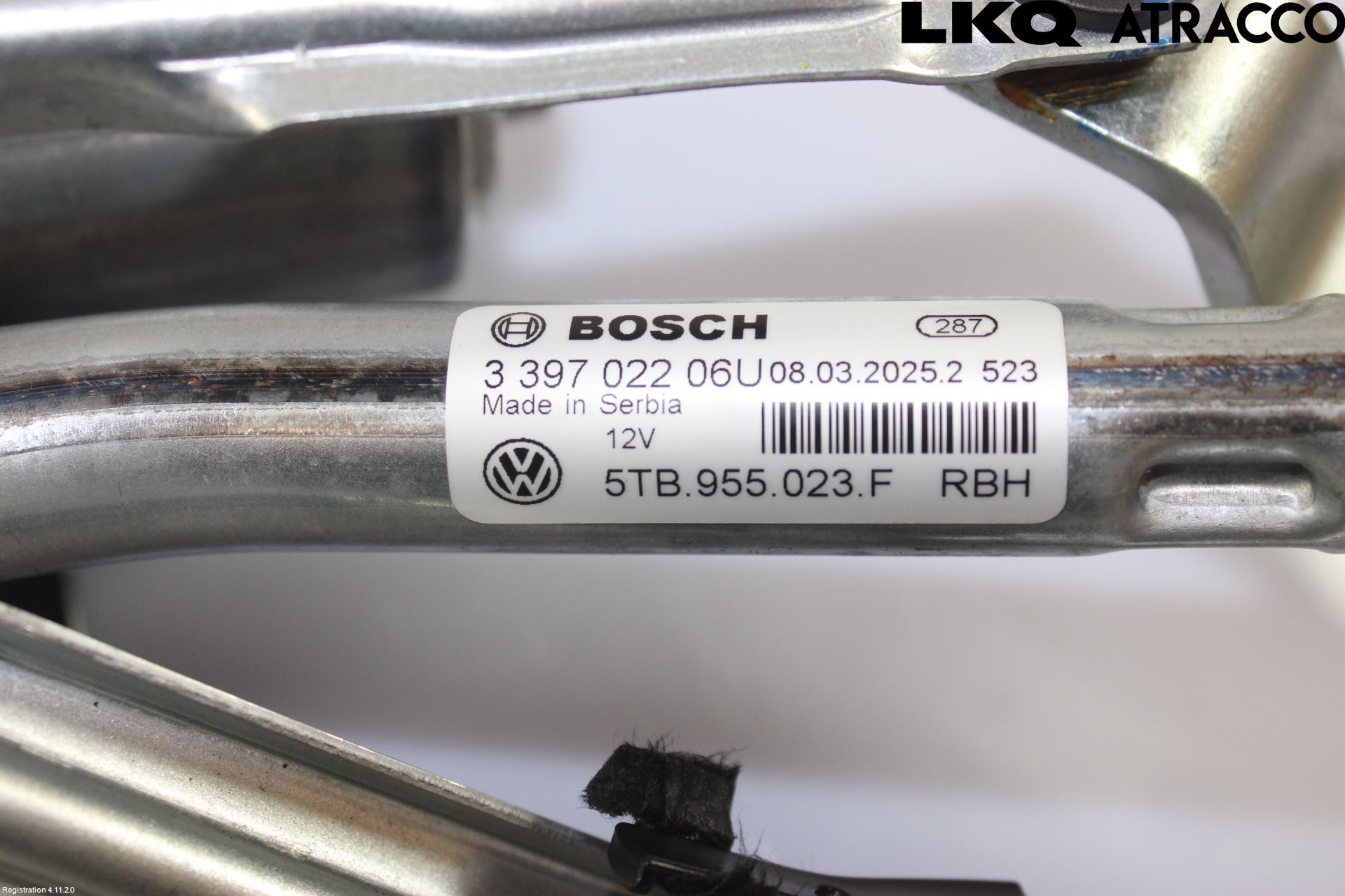 Volkswagen VW TOURAN 16- Torkarmekanism Vindruta