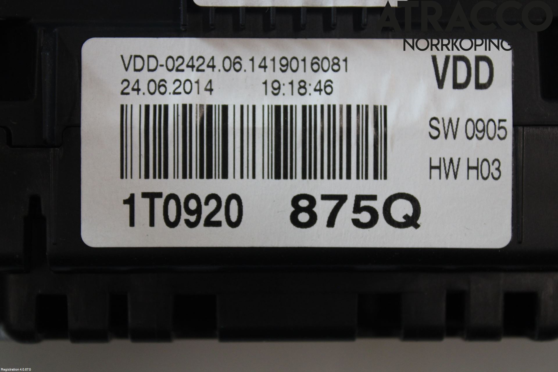 Volkswagen VW TOURAN 10-15 Instrument Komb