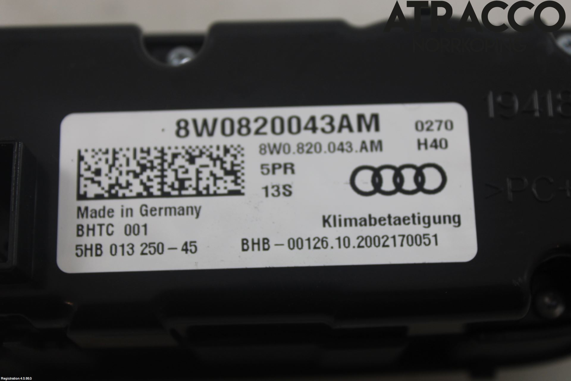 Audi A5 17- Värmereglage