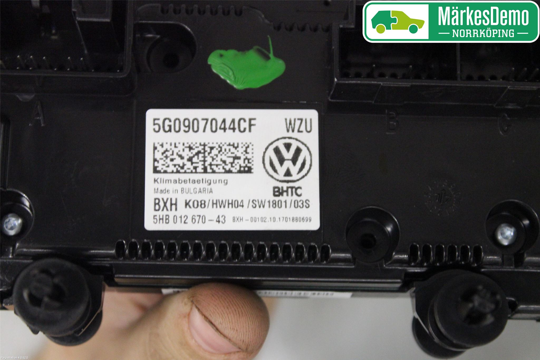 Volkswagen VW GOLF / E-GOLF VII 13-20 Värmereglage