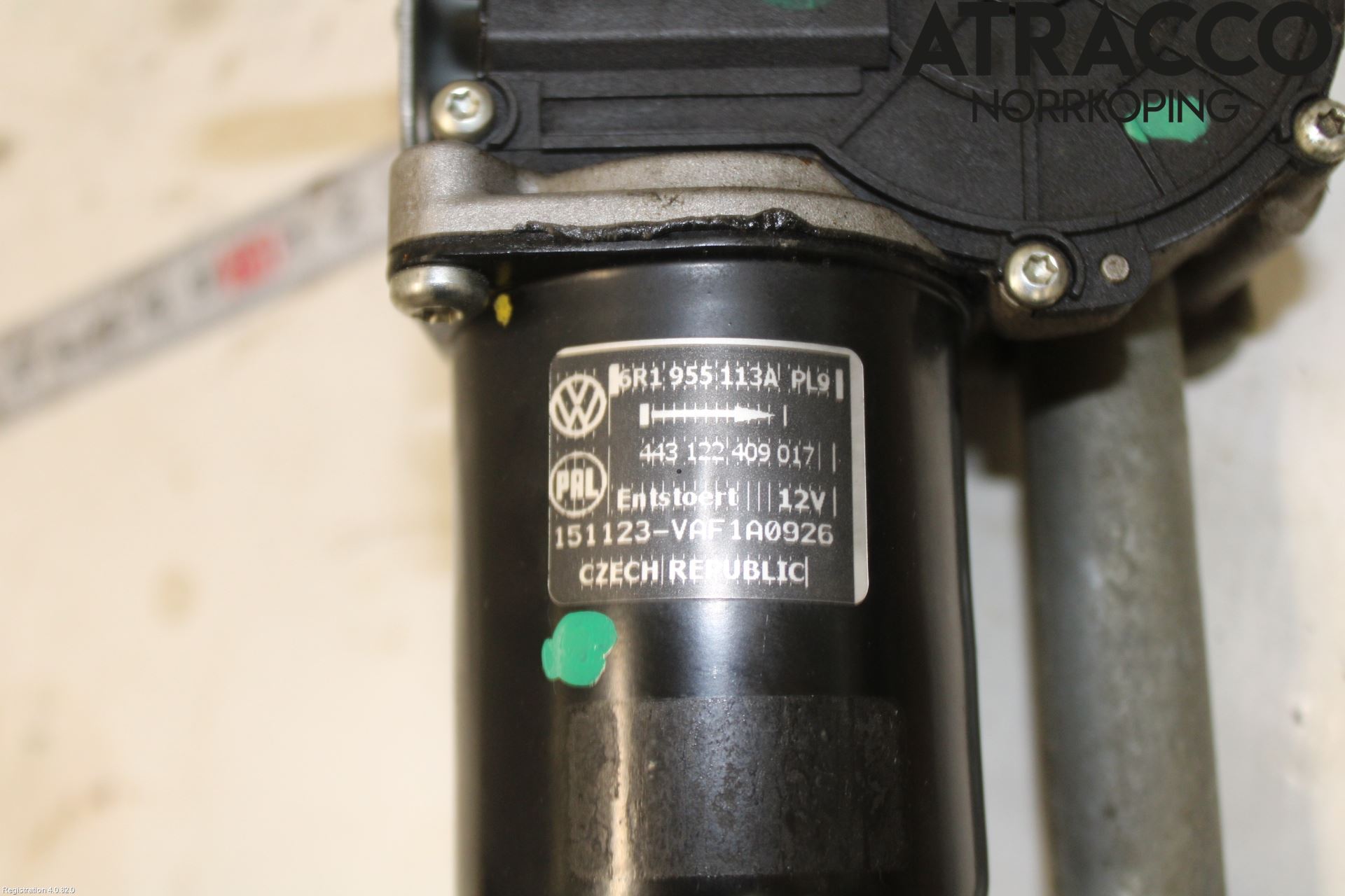 Volkswagen VW POLO 10-17 Torkarmekanism Vindruta