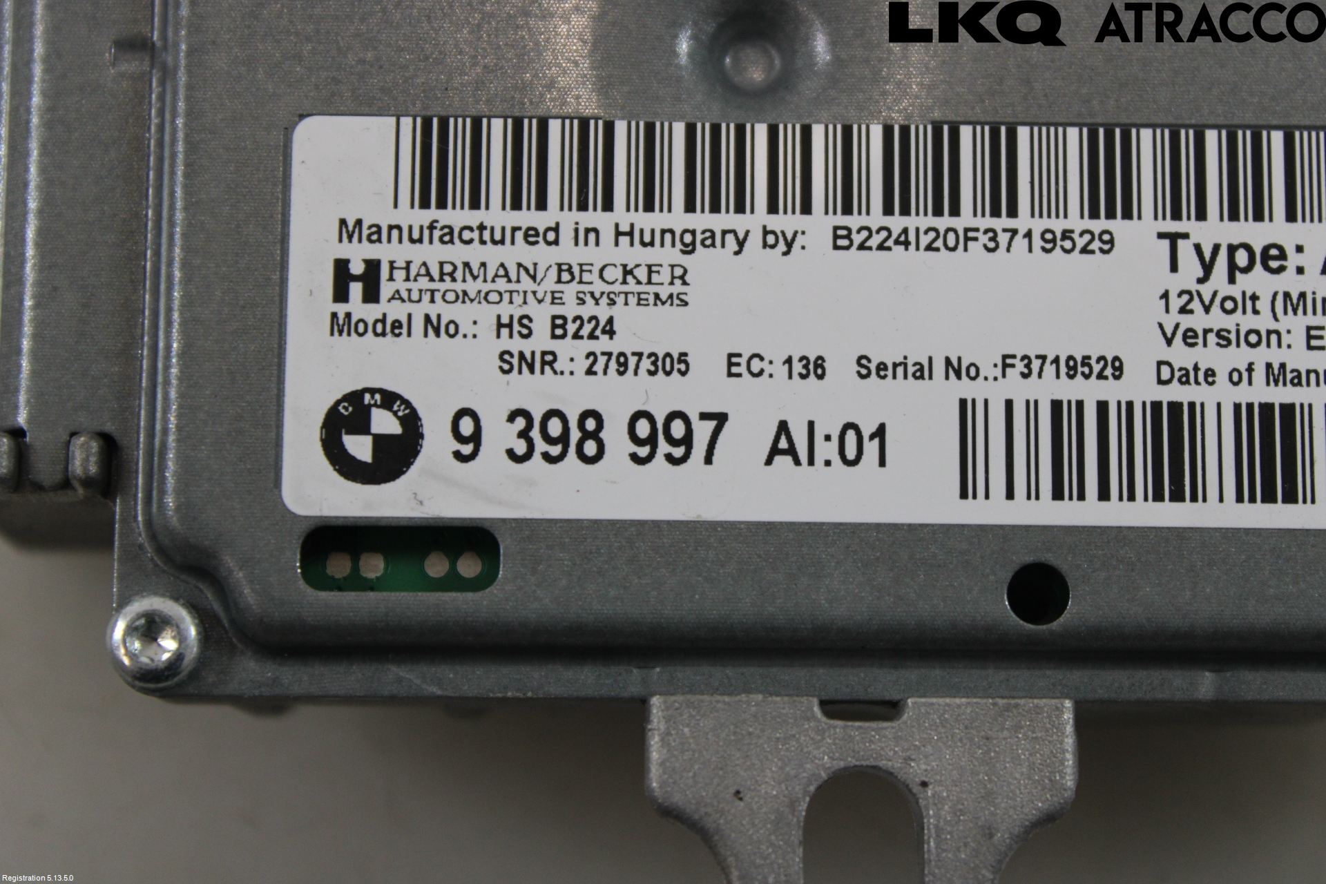BMW 4 F32/F33/F82/F83 13-20 Radio-Stereo Förstärkare