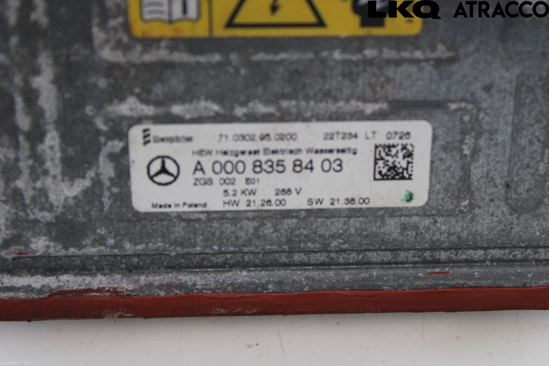 Mercedes-Benz MB EQA (H243) 21- Motorvärmare El-Sats Komp