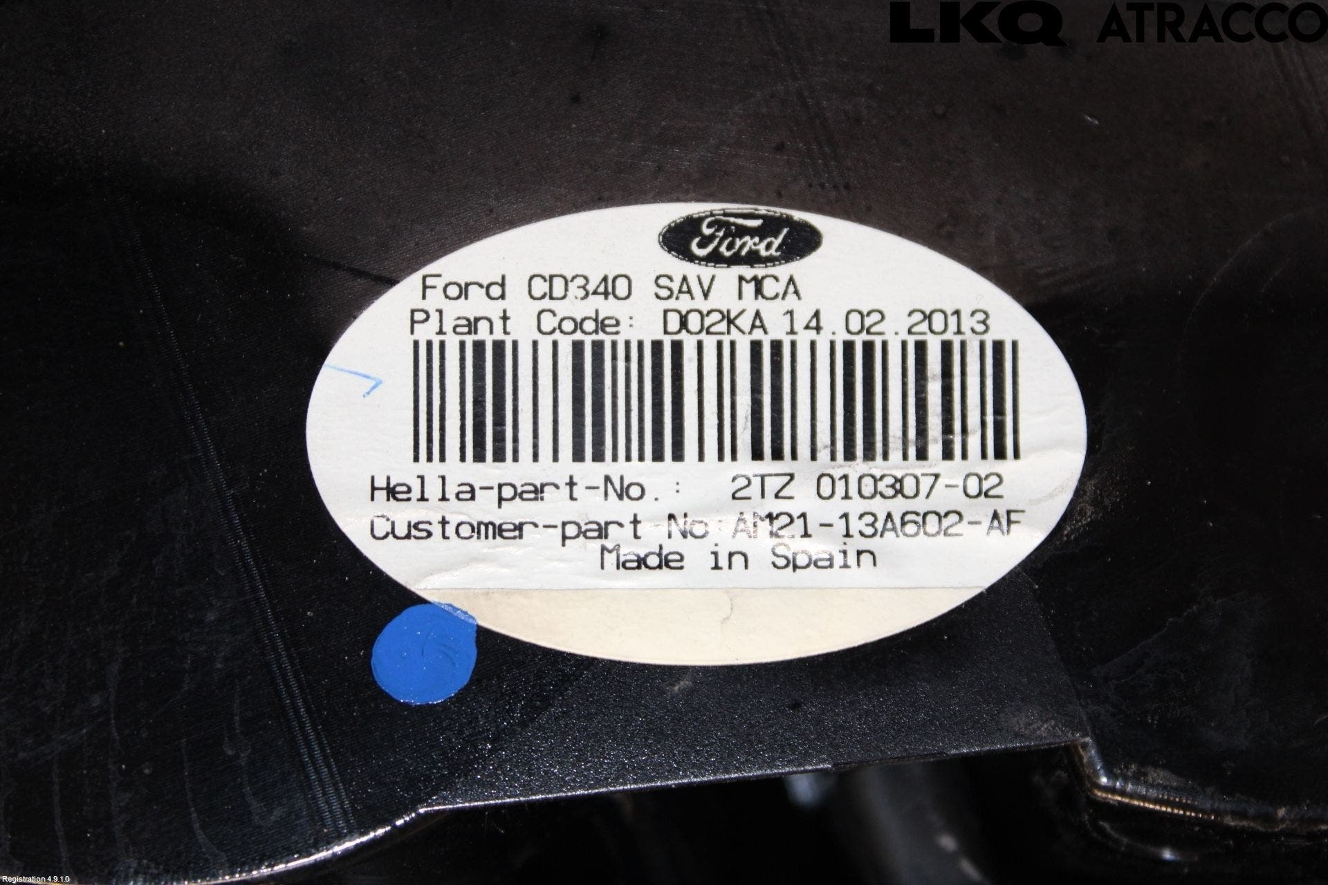 Ford S-MAX 06-15 Bakljus Lucka Hö