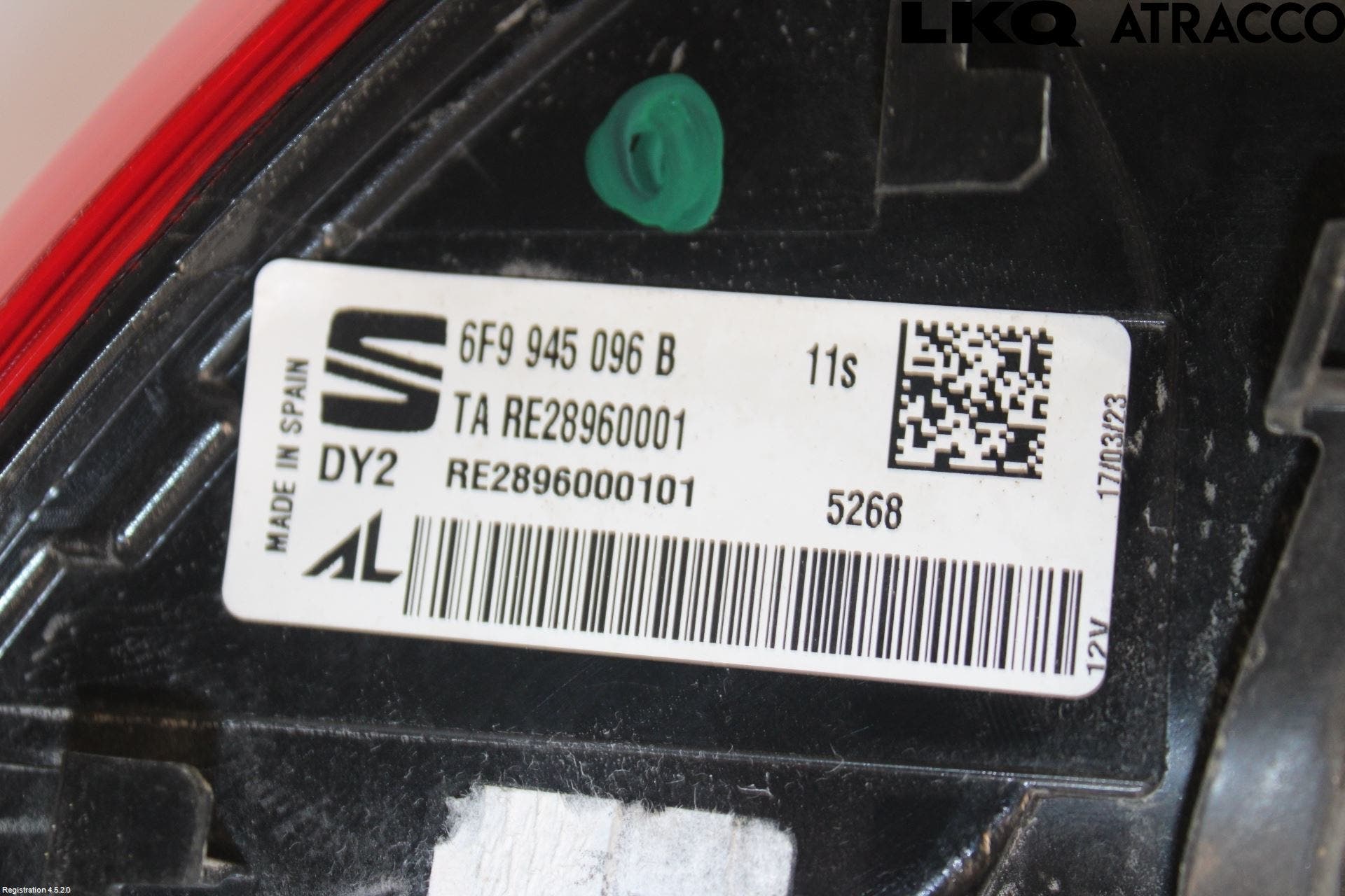 Seat ARONA Bakljus Höger