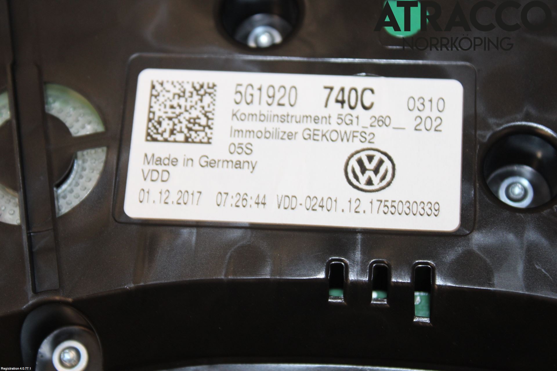 Volkswagen VW GOLF / E-GOLF VII 13-20 Instrument Komb
