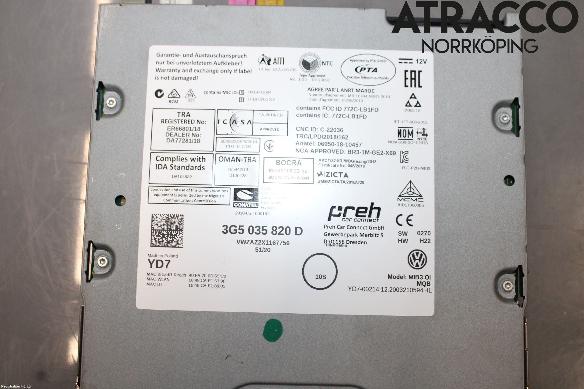 Volkswagen VW T-ROC 18- Cd Radio - Multimediapanel