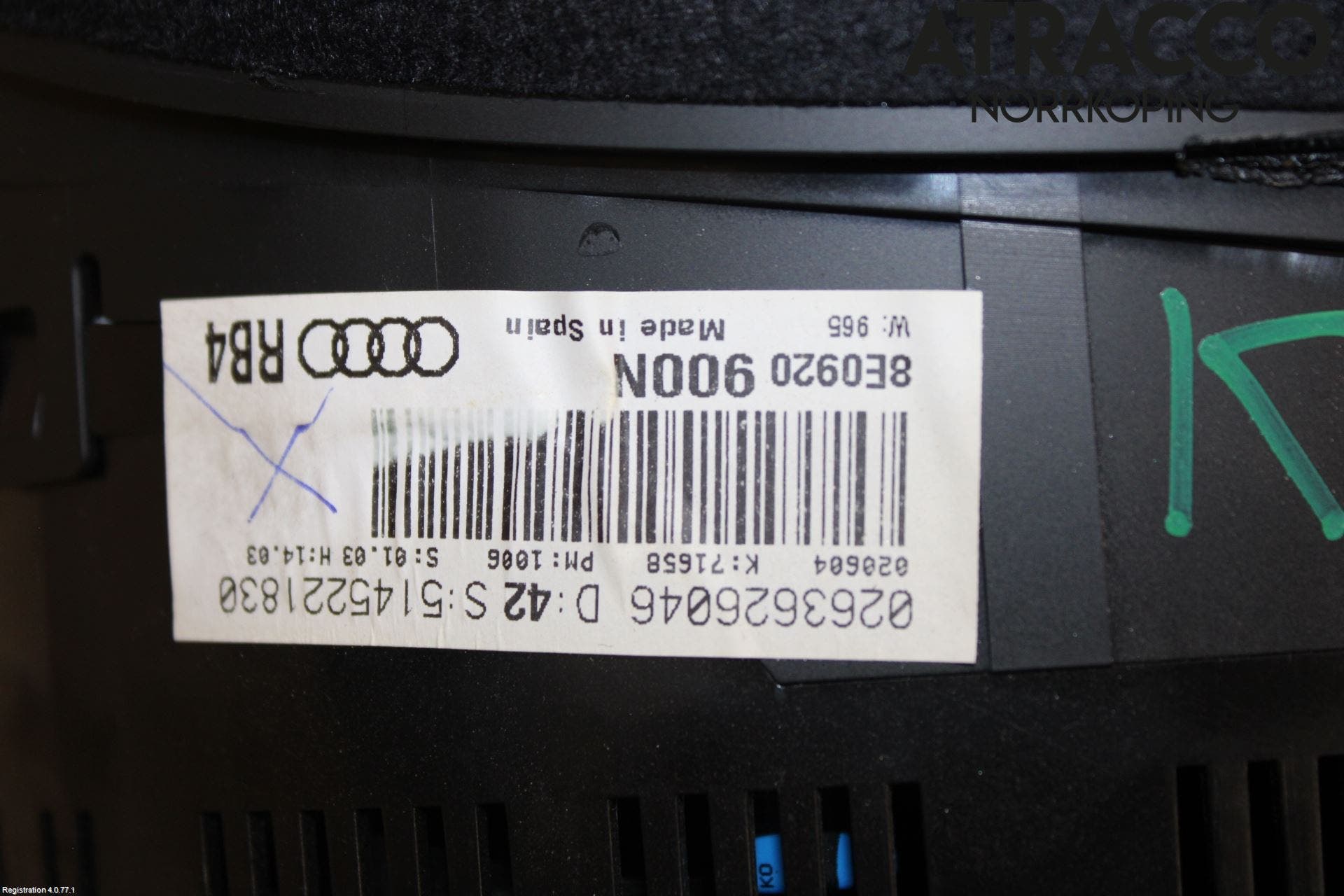 Audi A4/S4 01-05 Instrument Komb