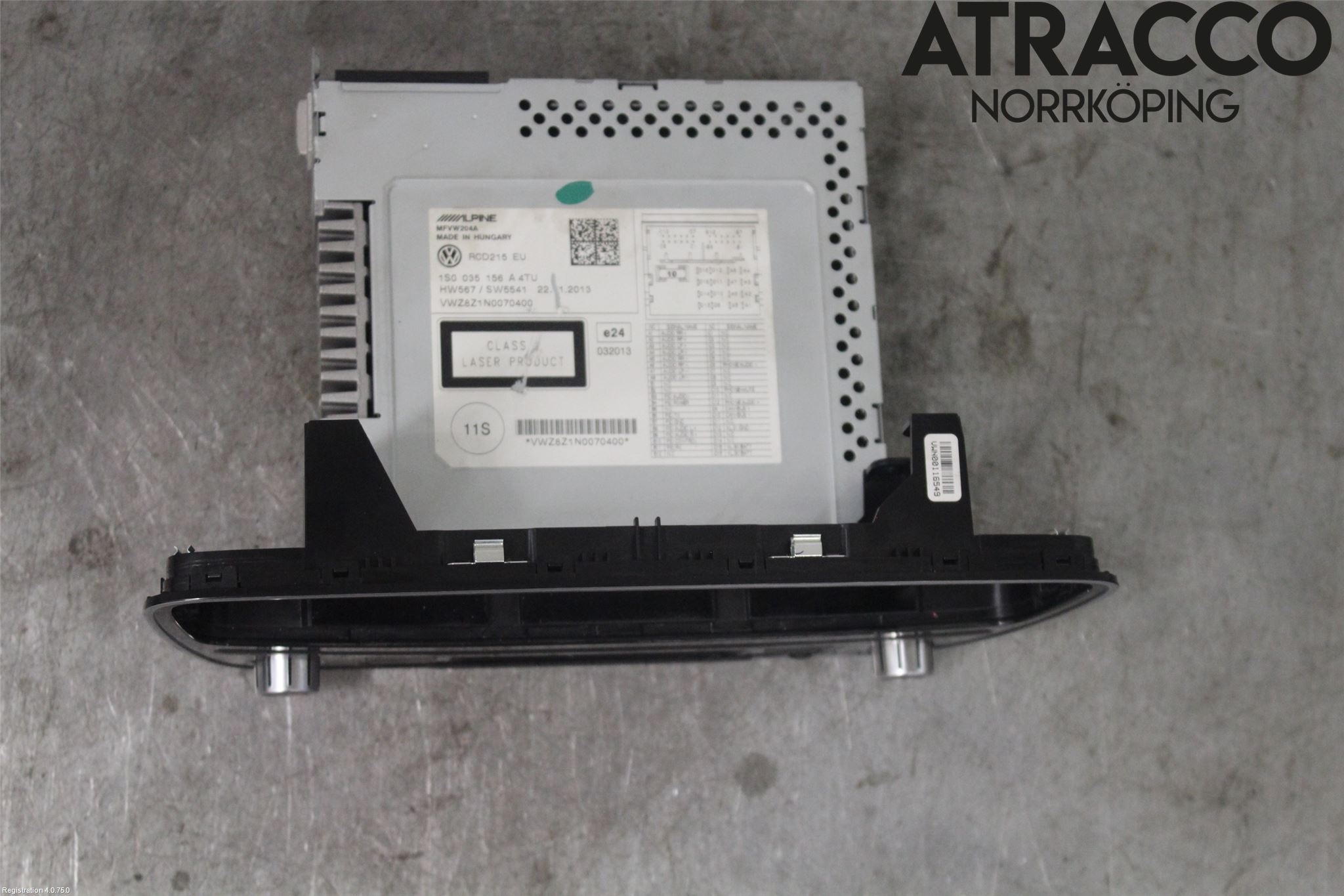 Volkswagen VW UP! / E-UP! Cd Radio - Multimediapanel