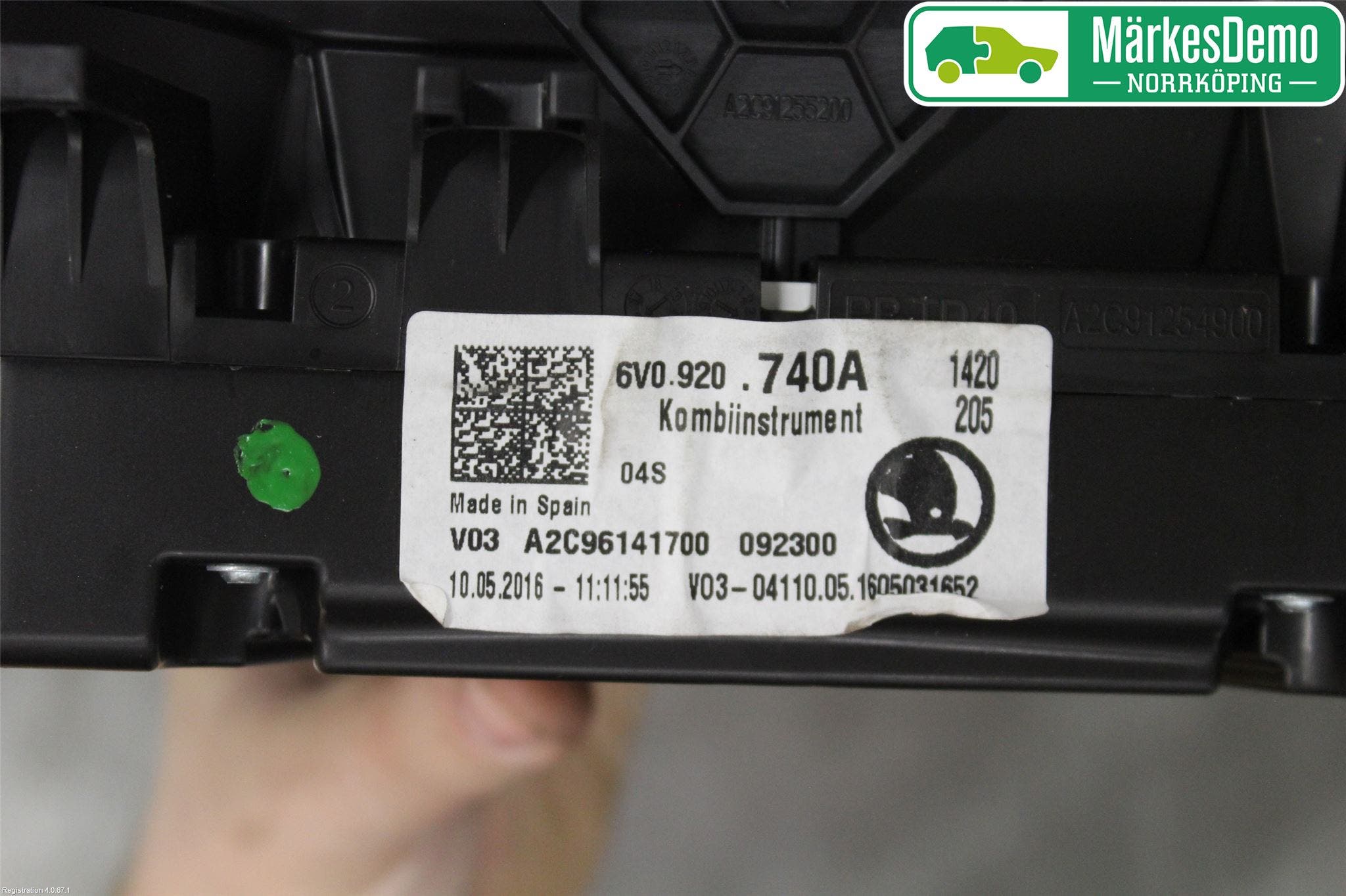 Skoda FABIA 15-21 Instrument Komb