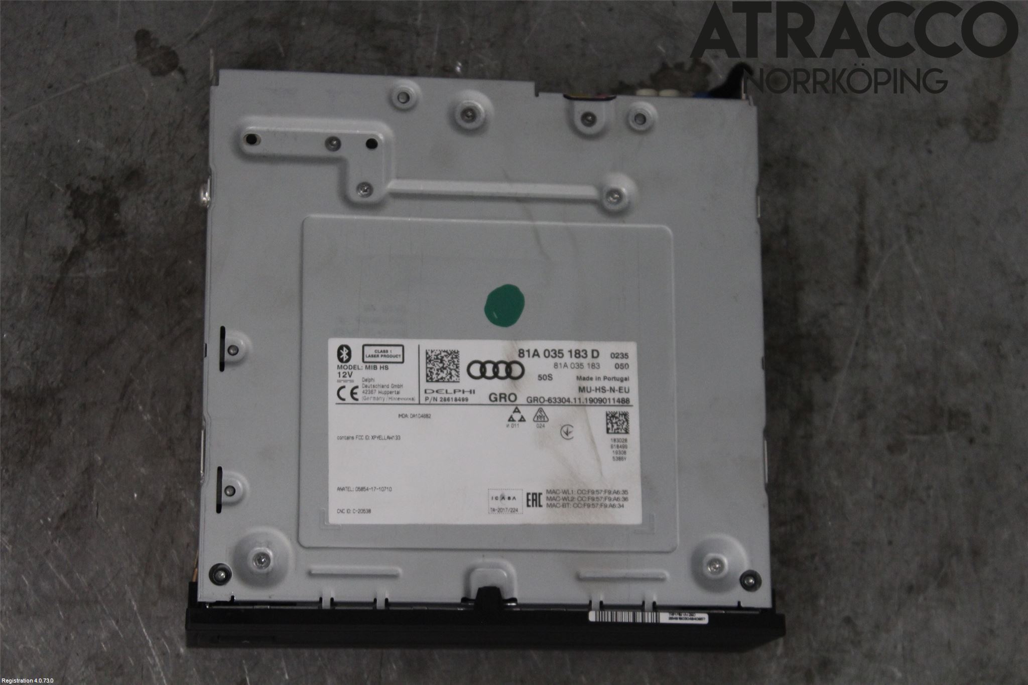 Audi A3/S3 8V 13-20 Cd Radio - Multimediapanel