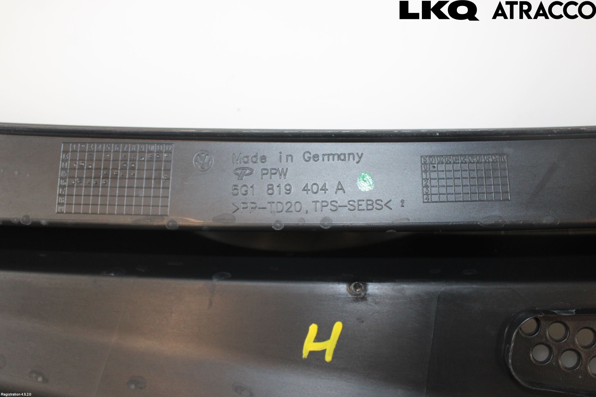 Volkswagen VW GOLF / E-GOLF VII 13-20 Torpedplåt-Torpedplast