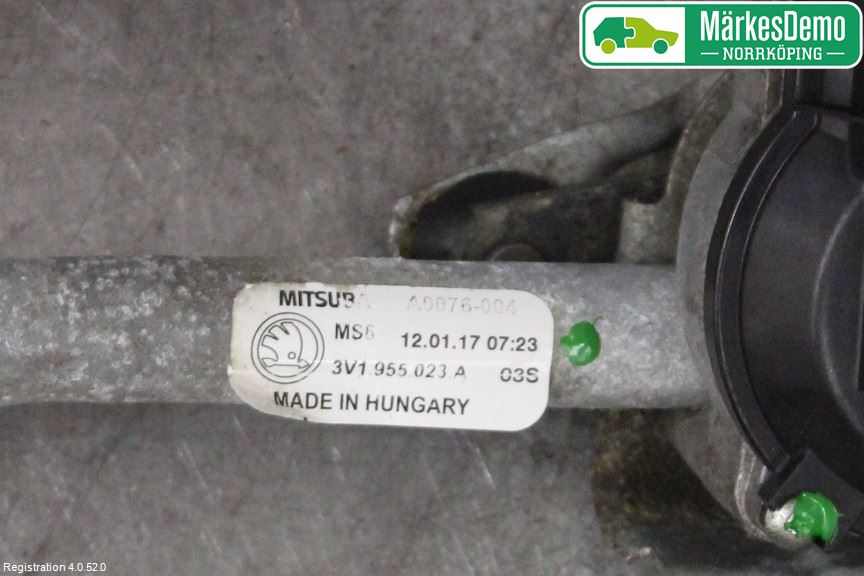 Skoda SUPERB 16-24 Torkarmekanism Vindruta