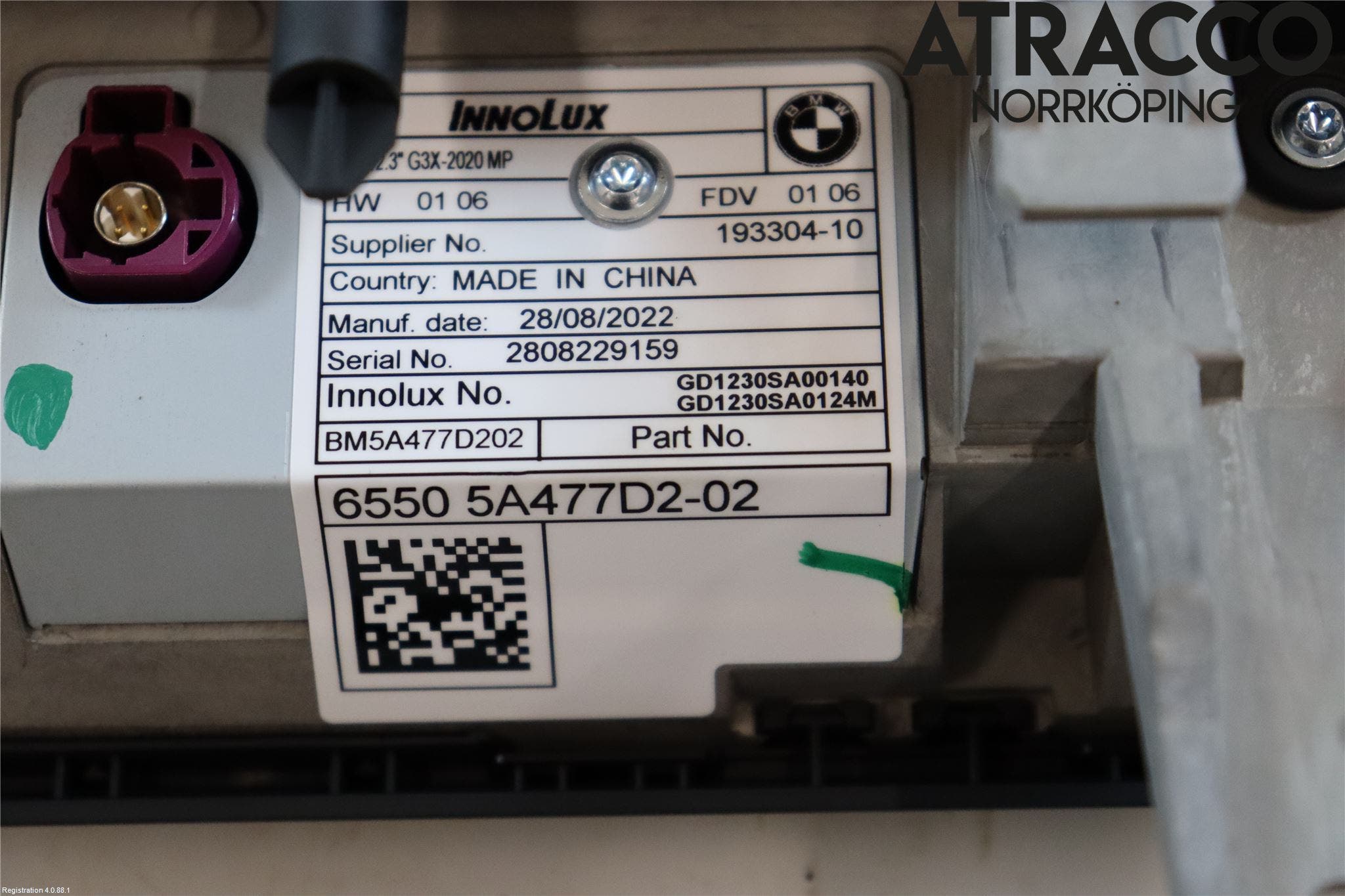 BMW 5 G30/G31/F90 17-23 Bildskärm