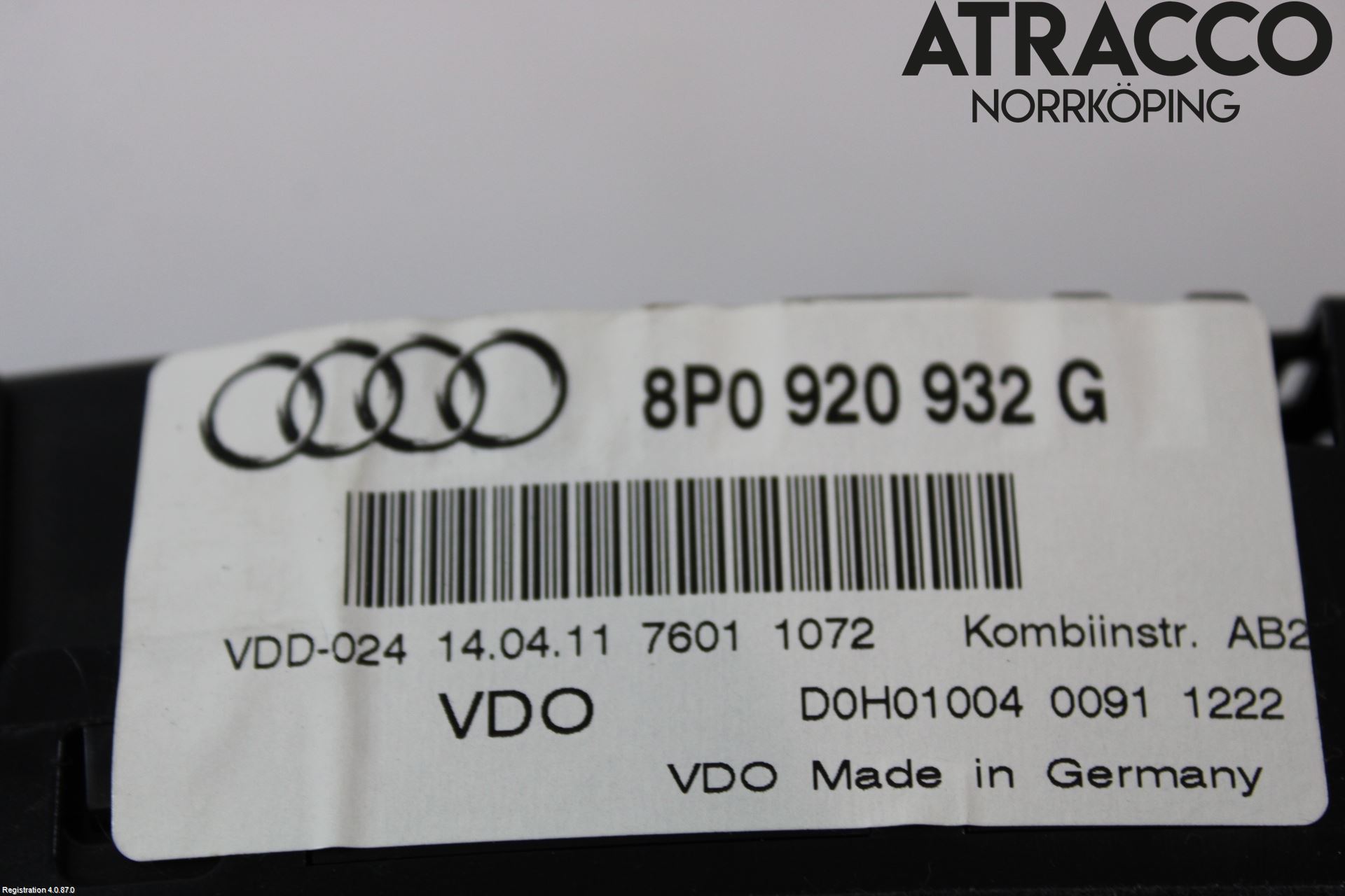 Audi A3/S3 05-13 Instrument Komb