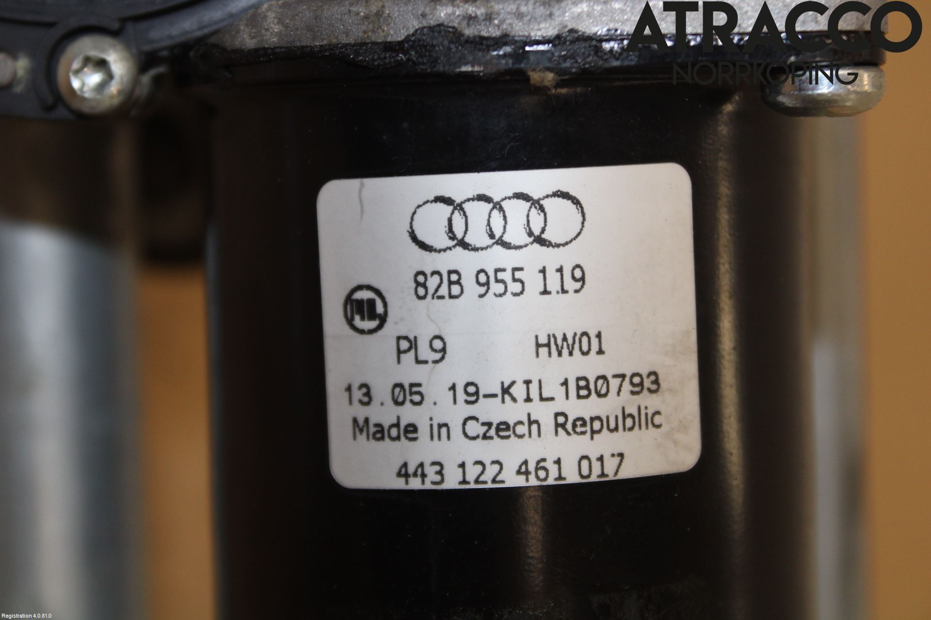 Audi A1 19- Torkarmekanism Vindruta