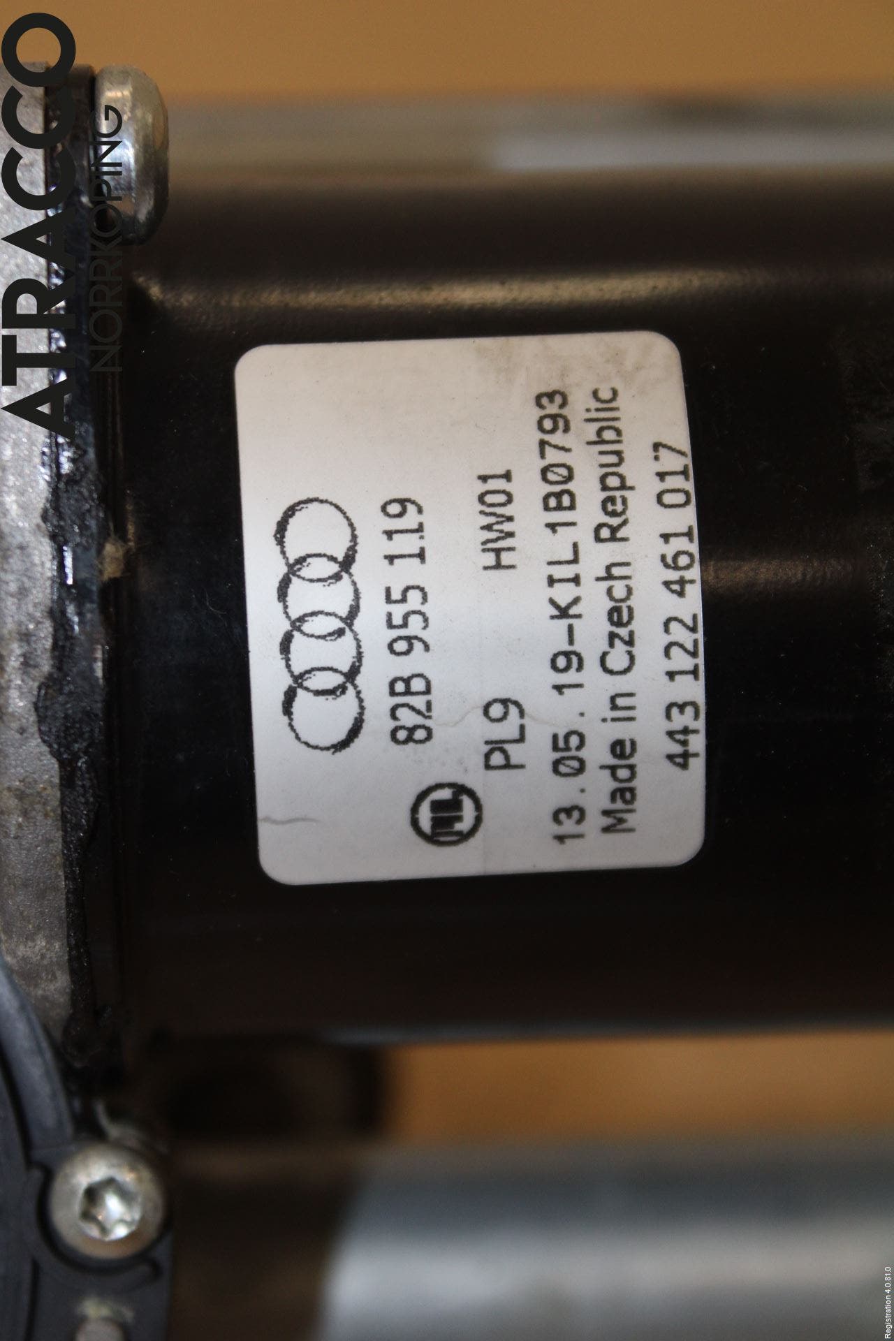 Audi A1 19- Torkarmekanism Vindruta