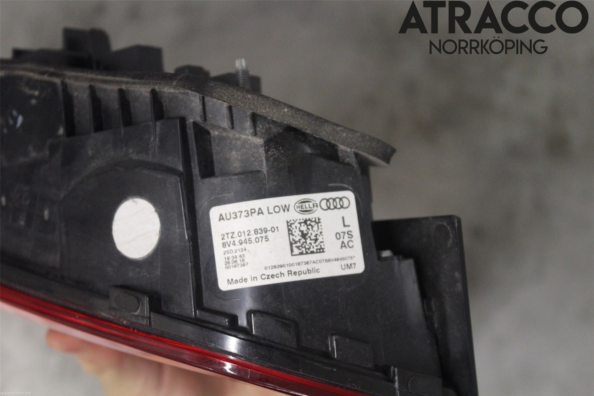 Audi A3/S3 8V 13-20 Bakljus Lucka Vä