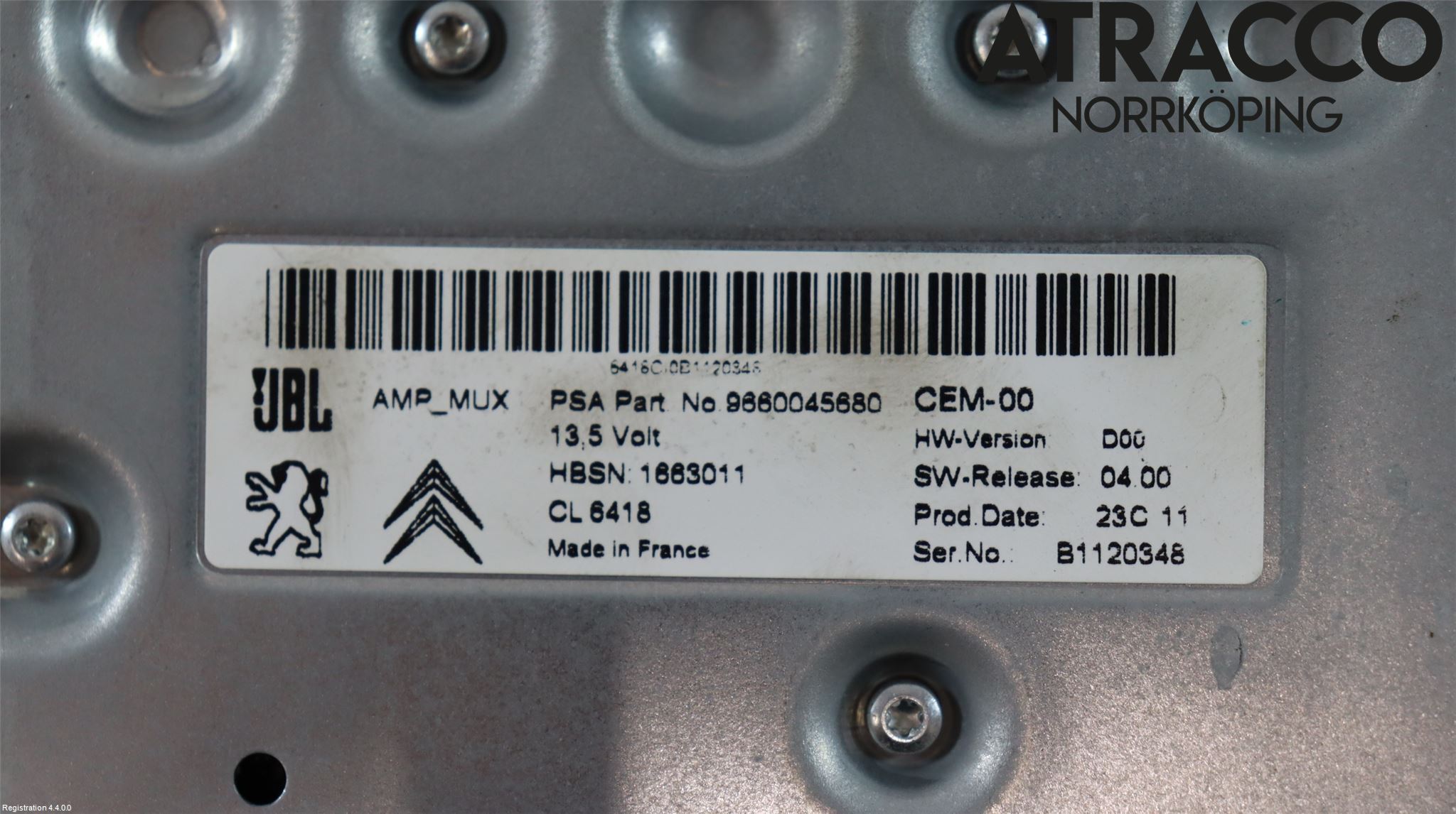 Peugeot RCZ Radio-Stereo Förstärkare