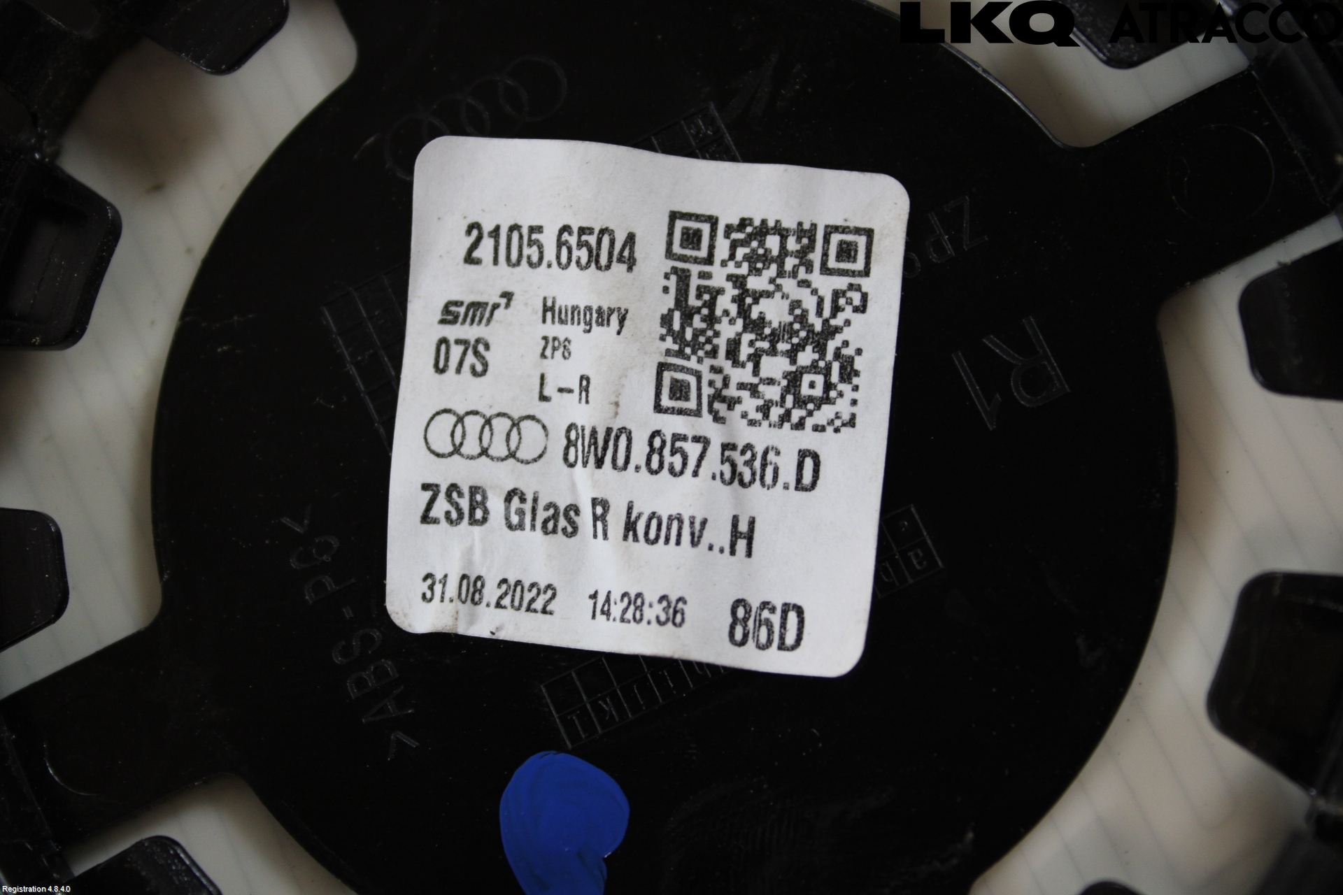 Audi A4/S4 B9 20- Spegelglas Hö