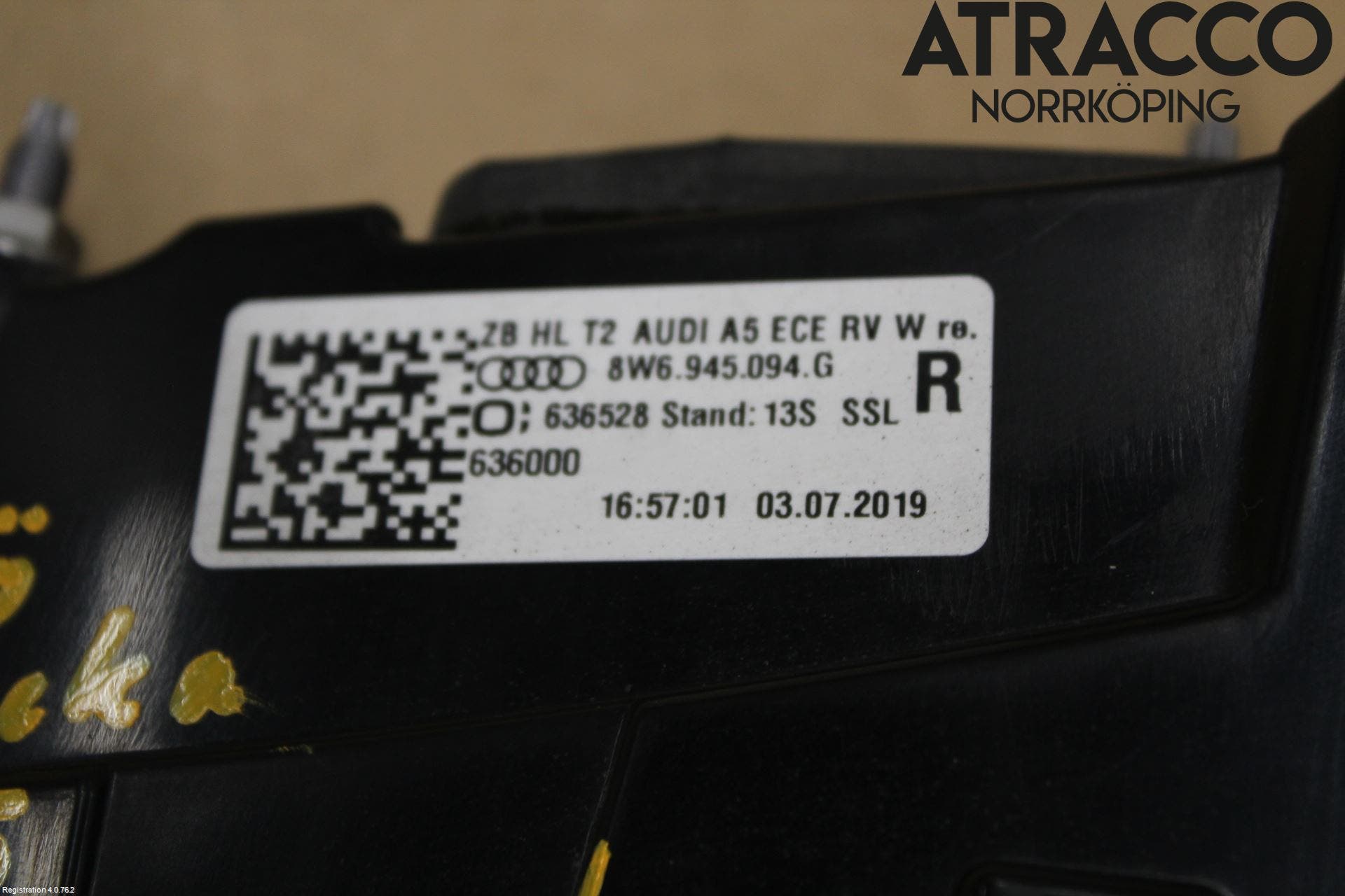 Audi A5 17- Bakljus Lucka Hö