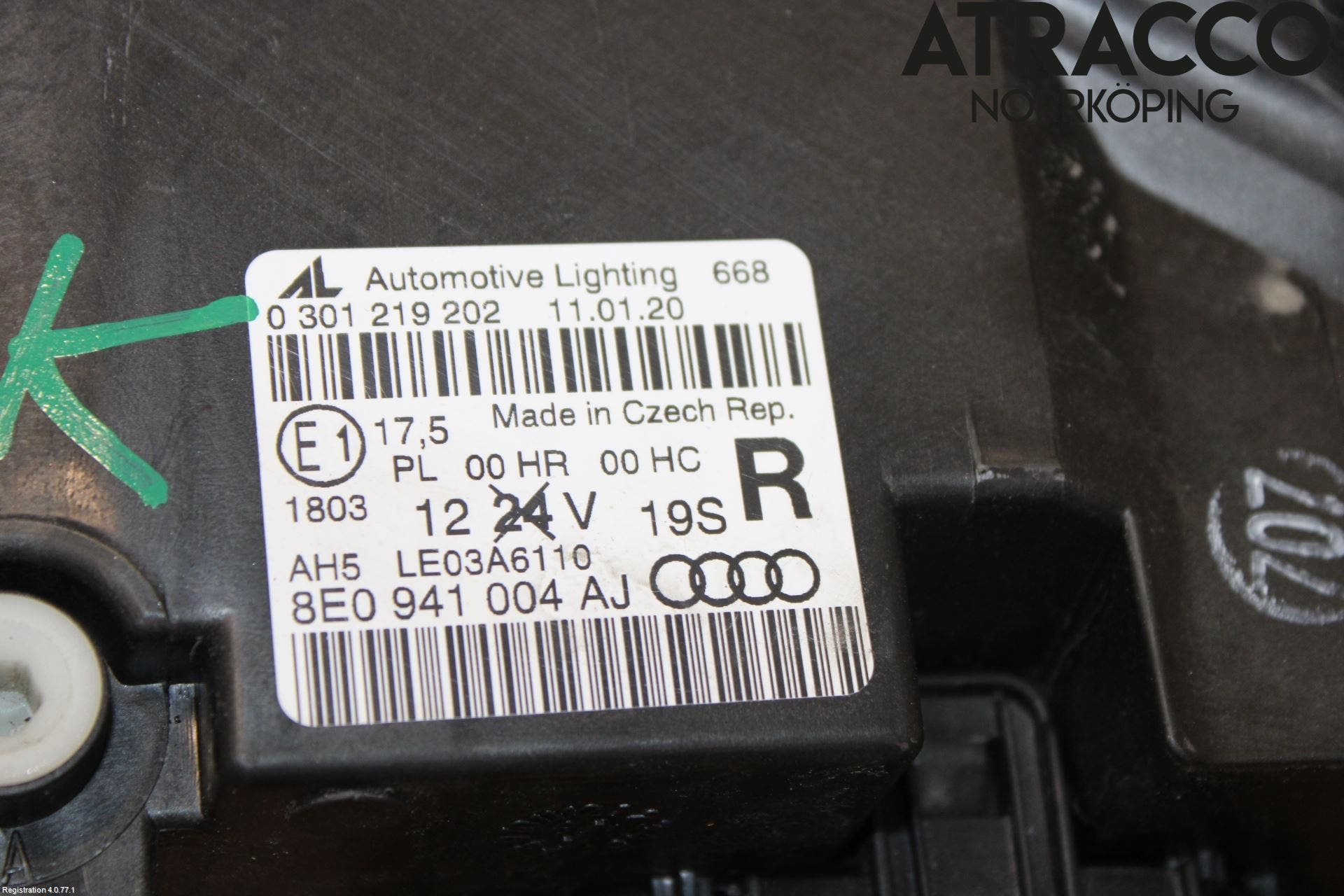 Audi A4/S4 05-07 Strålkastare Höger