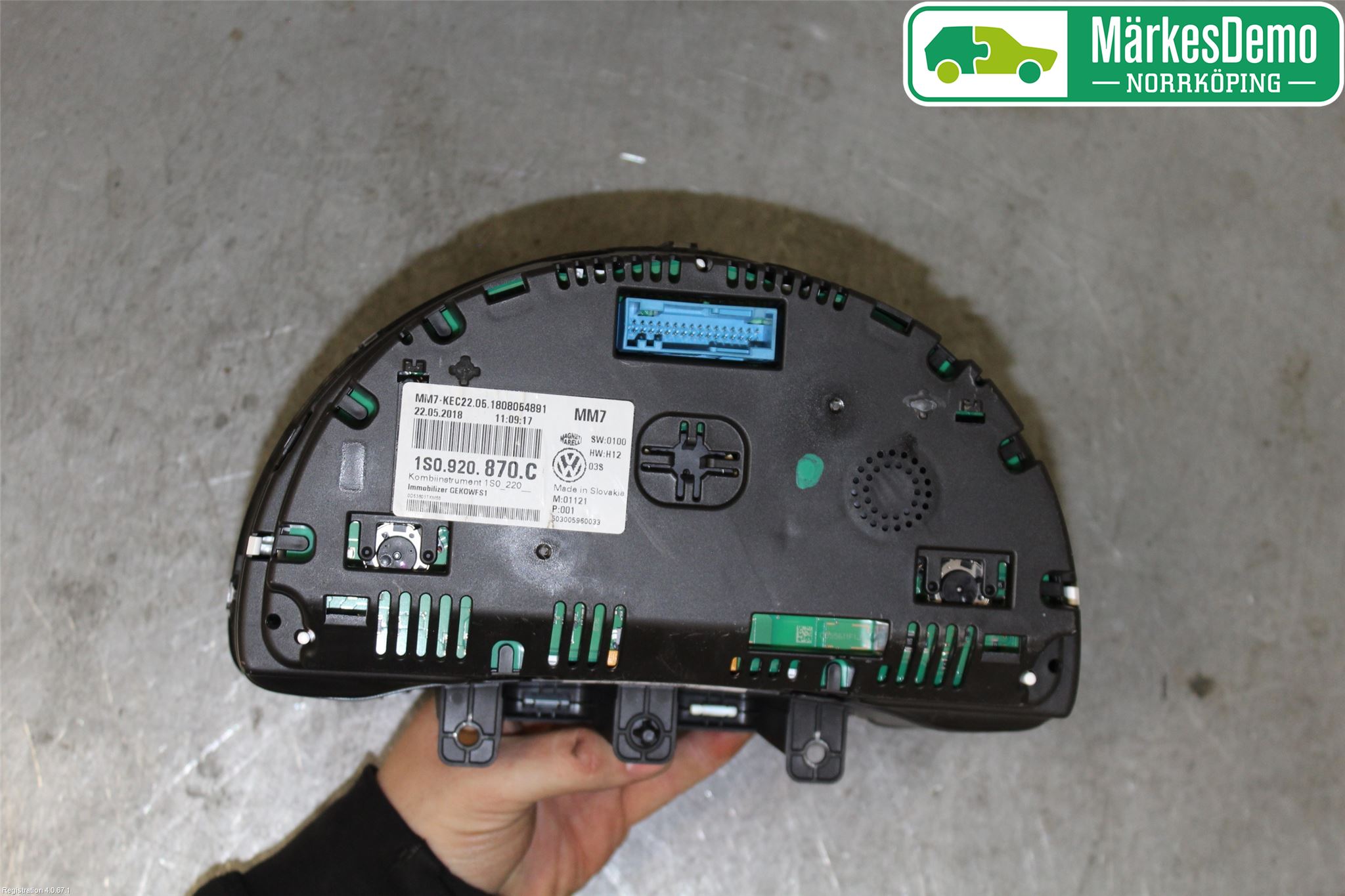 Volkswagen VW UP! / E-UP! Instrument Komb