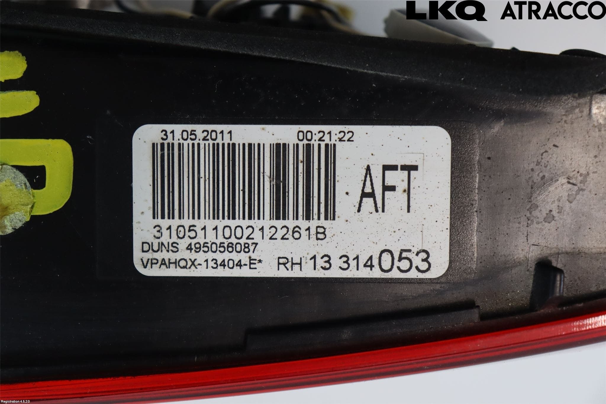 Opel ASTRA J 10-15 Bakljus Lucka Hö