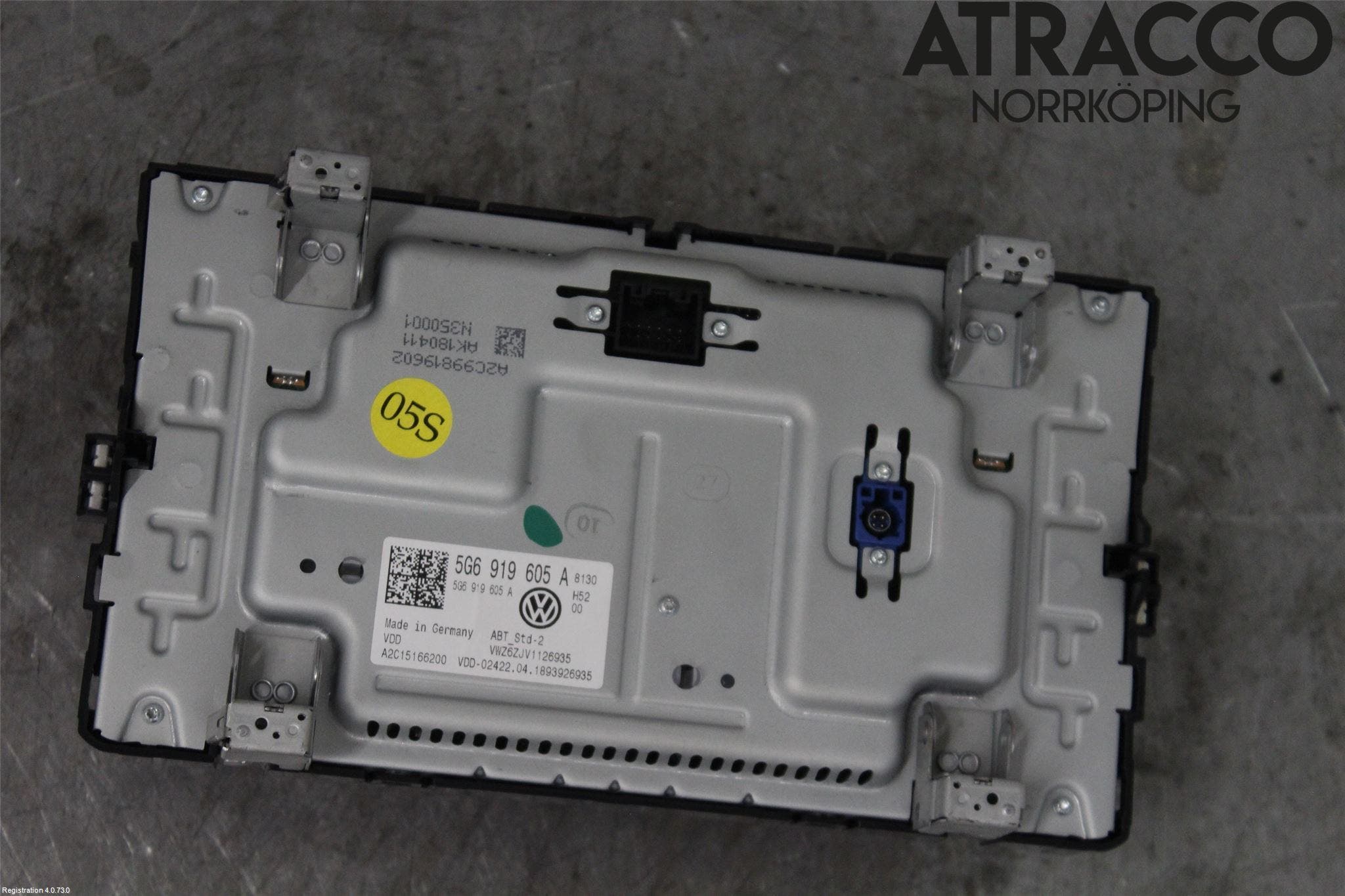 Volkswagen VW GOLF / E-GOLF VII 13-20 Multifunktionsdisplay