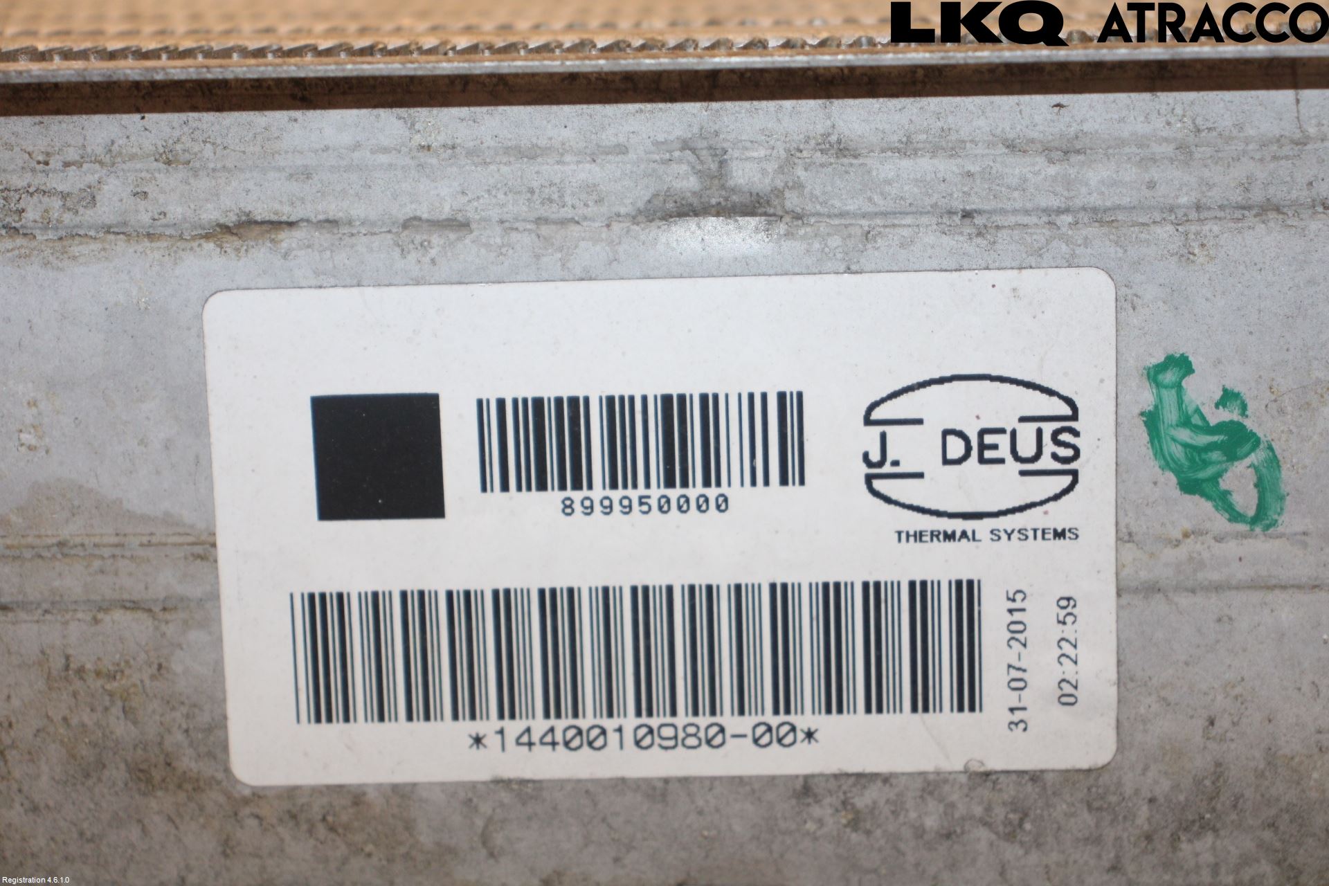 Peugeot EXPERT 15-16 Laddluft-Intercooler Kyl